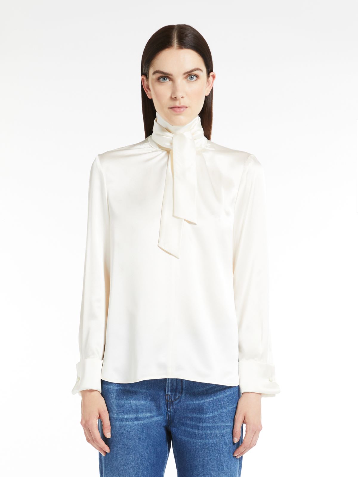 Silk satin shirt - IVORY - Max Mara - 2