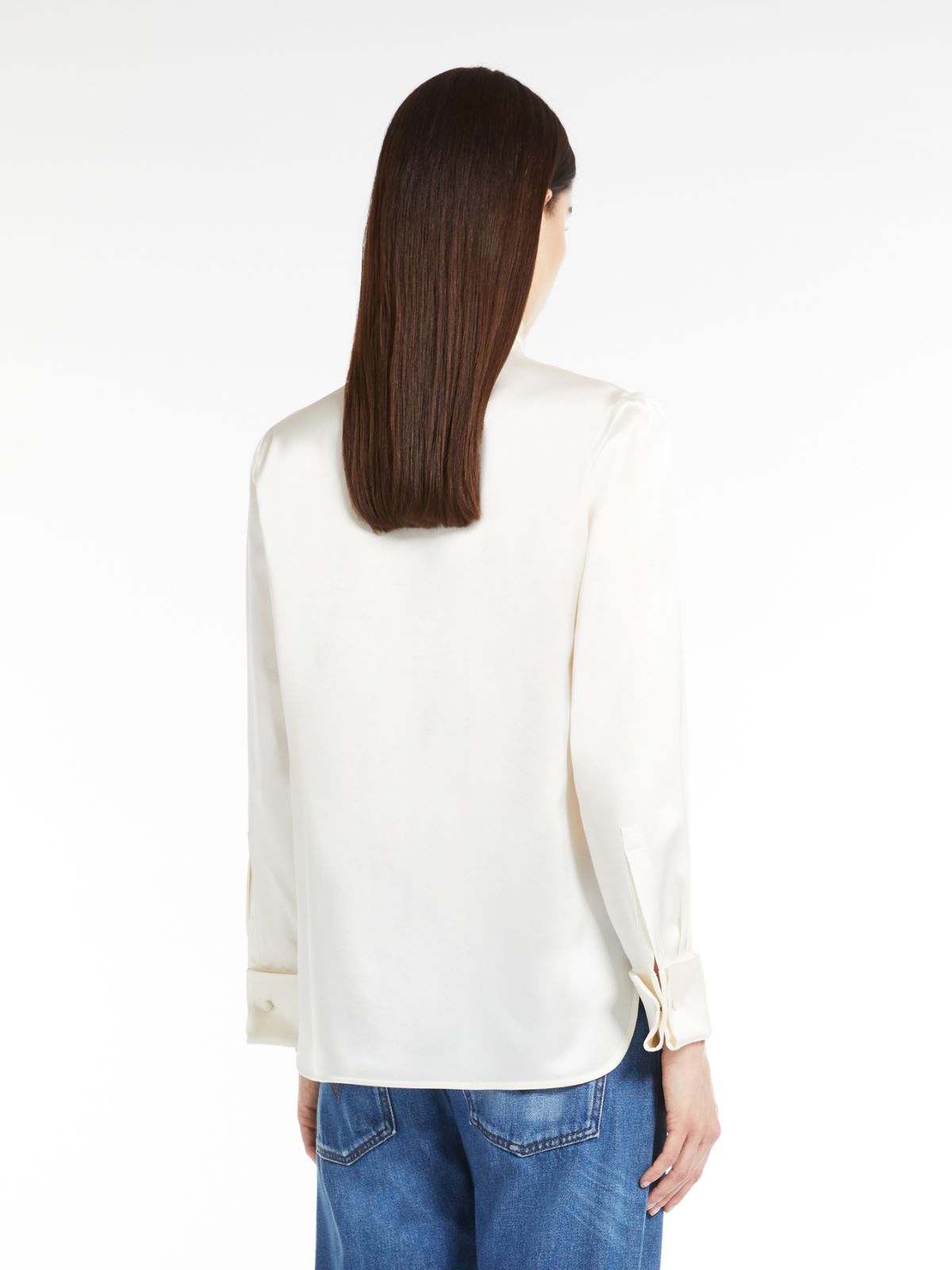 Silk satin shirt - IVORY - Max Mara - 3
