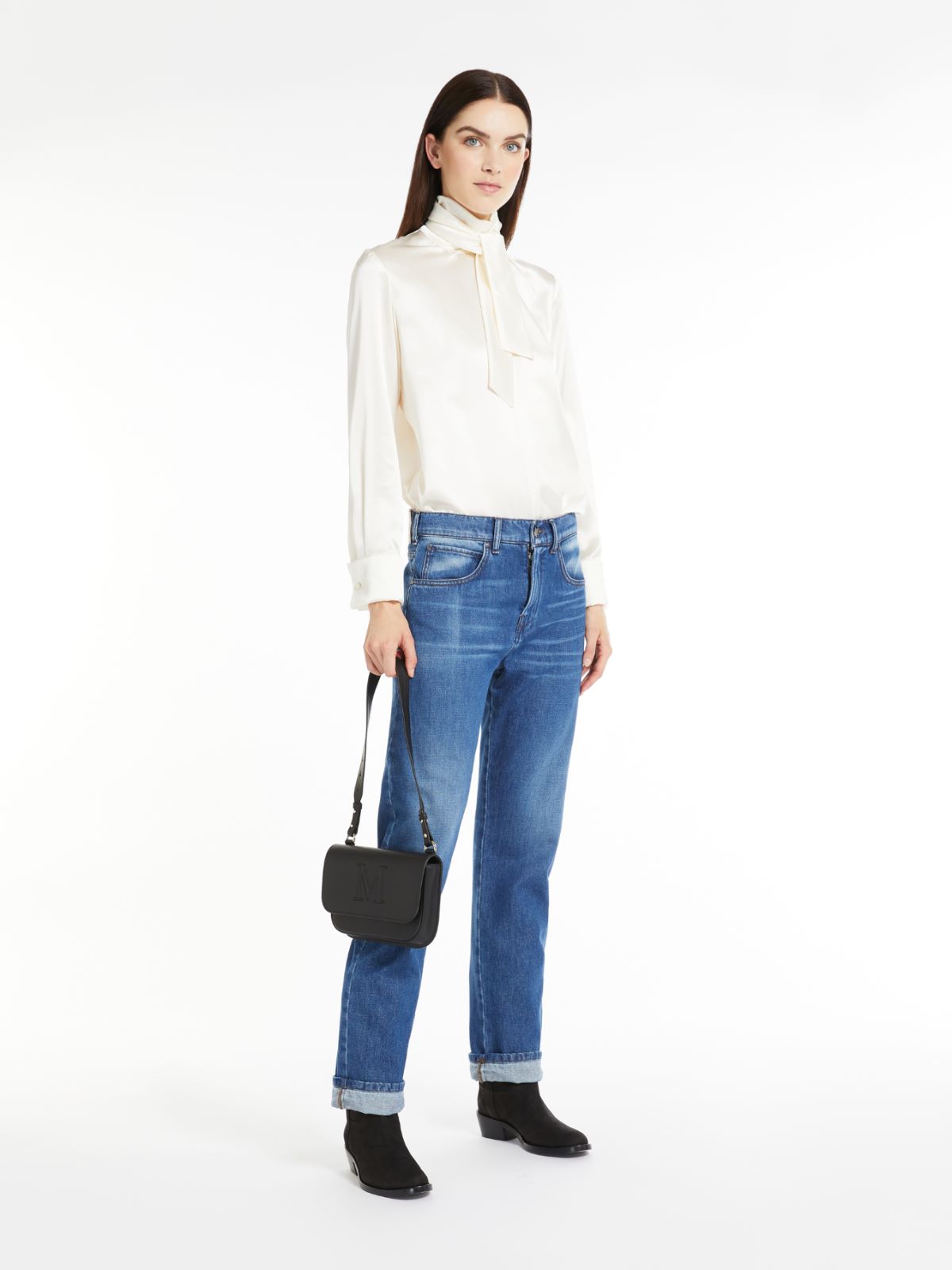 Silk satin shirt - IVORY - Max Mara