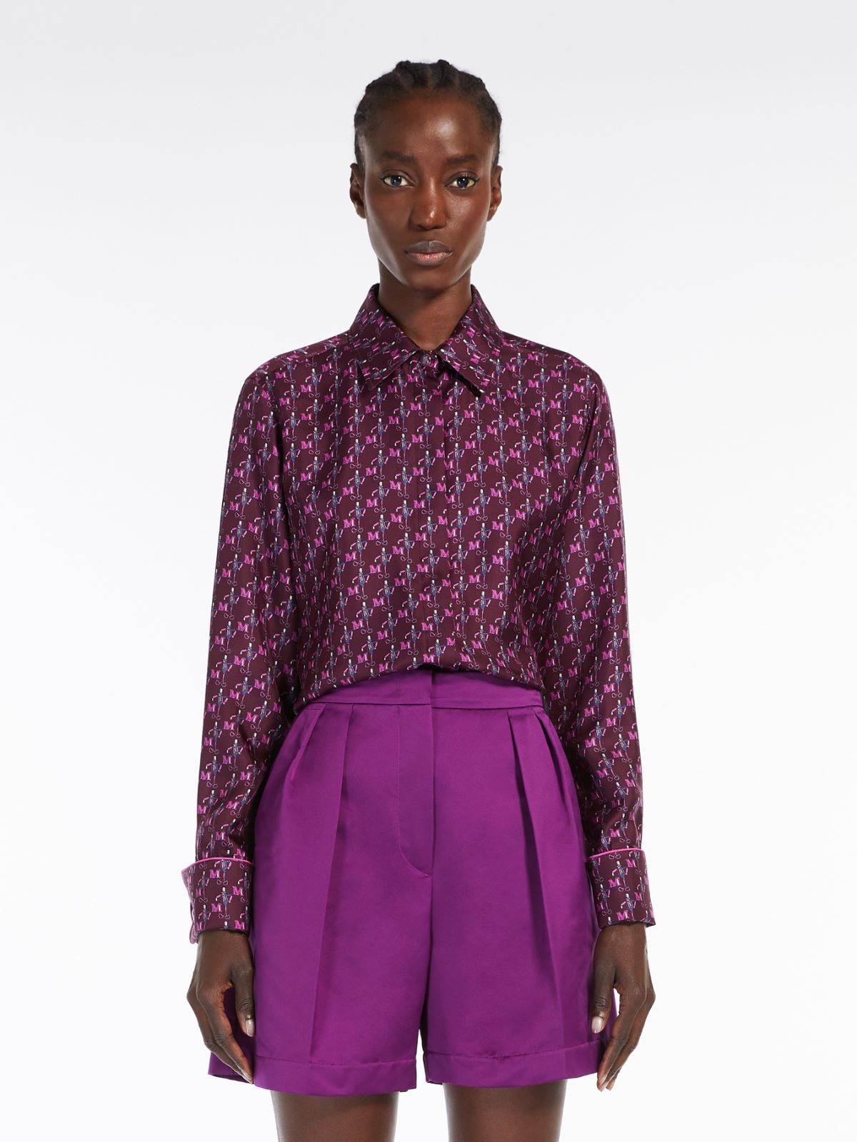 Printed silk shirt - BORDEAUX - Max Mara