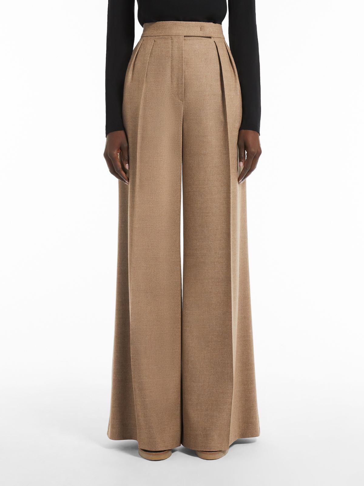 Wool and cashmere trousers - HAZELNUT BROWN - Max Mara - 2