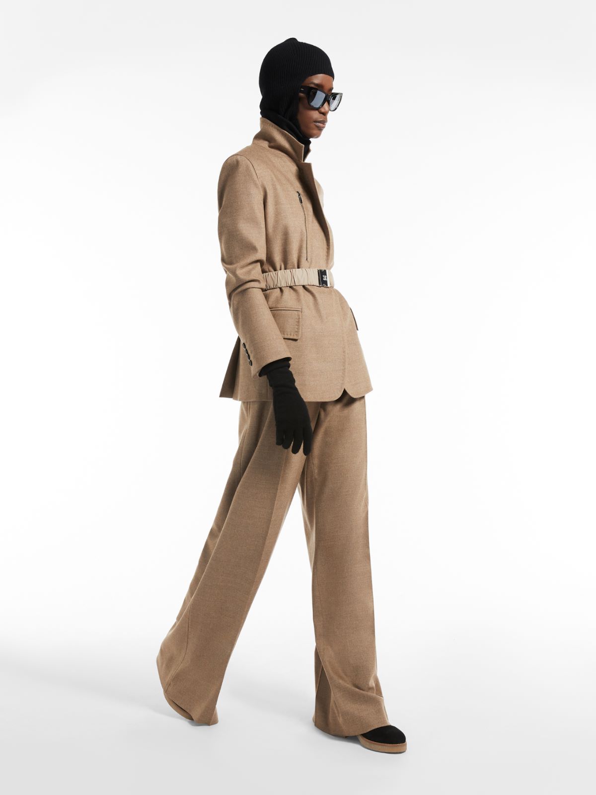 Wool and cashmere trousers - HAZELNUT BROWN - Max Mara