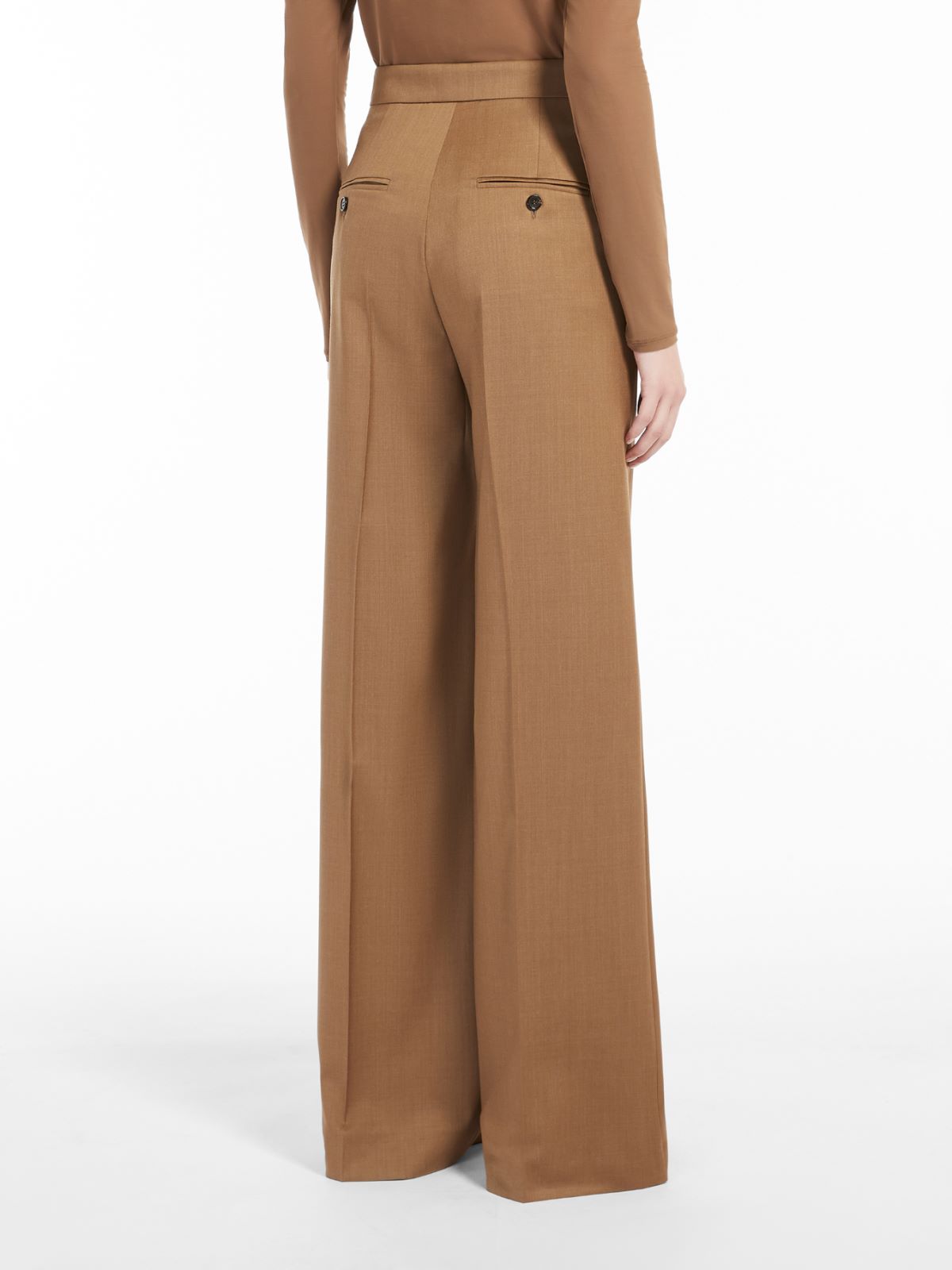 Wool canvas trousers - TOBACCO - Max Mara - 3