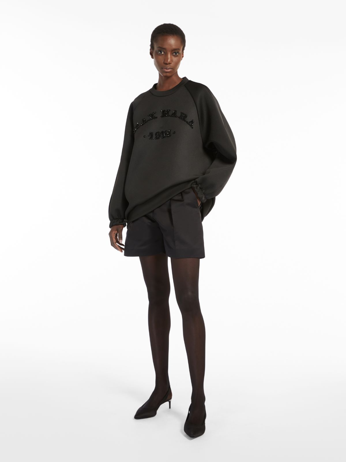 Shorts aus Duchesse - SCHWARZ - Max Mara