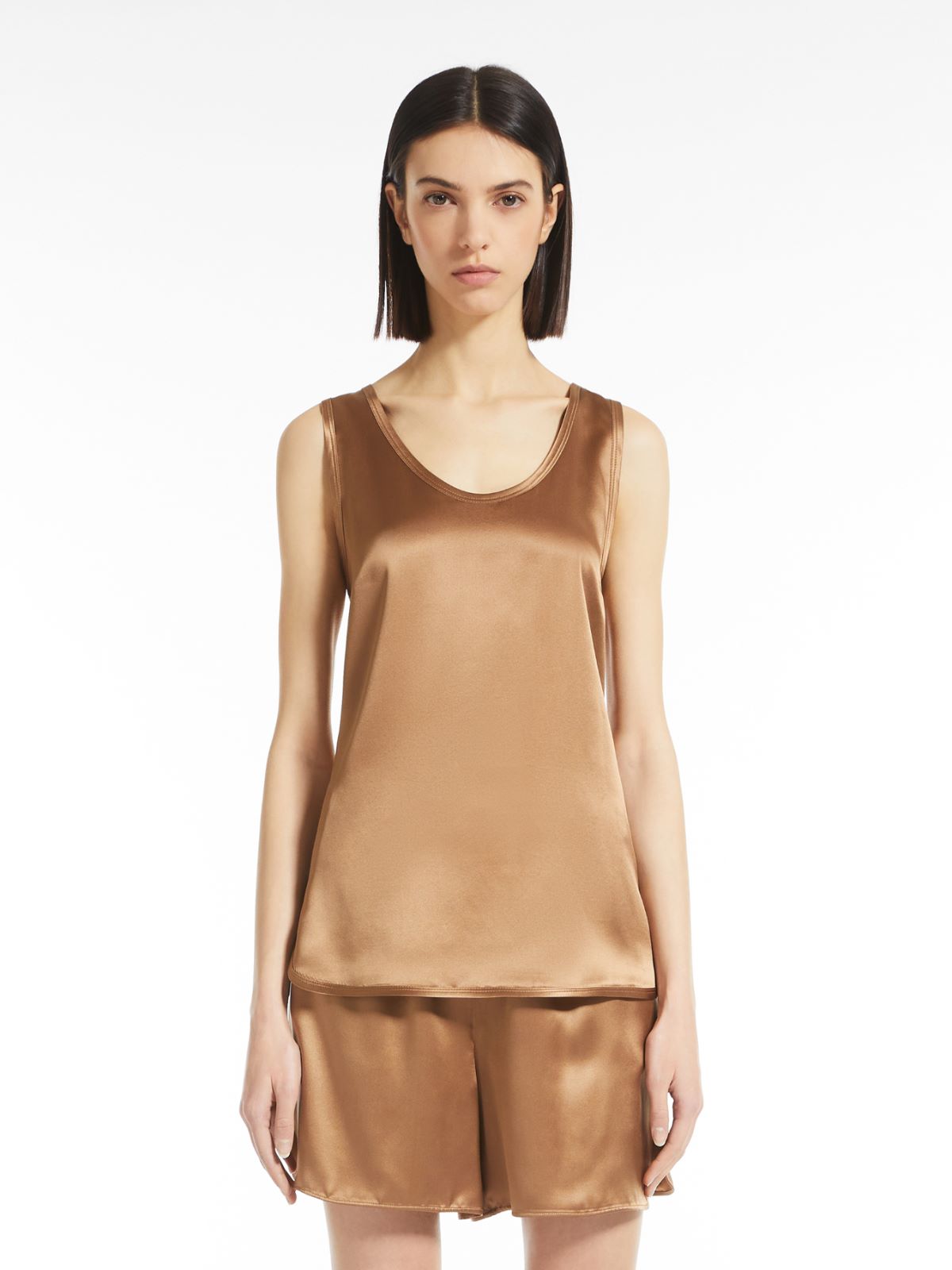 Top aus Seidensatin - HASELNUSS - Max Mara - 2