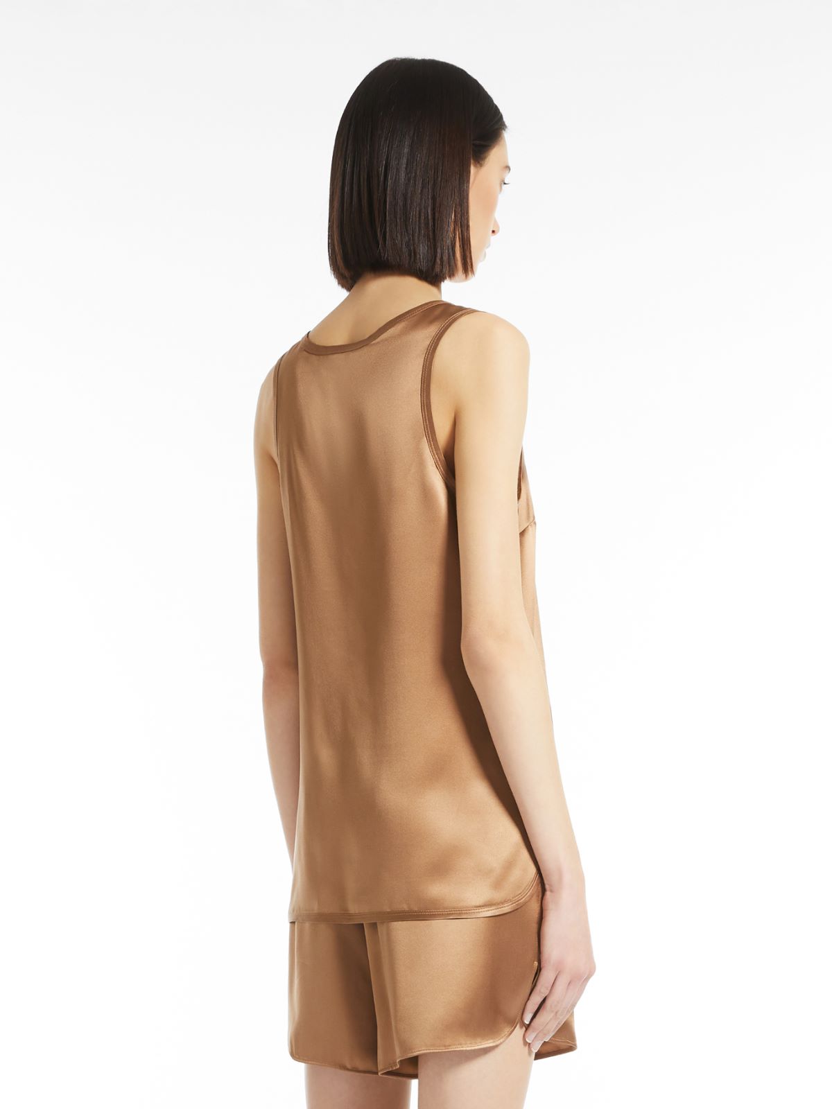 Top aus Seidensatin - HASELNUSS - Max Mara - 3