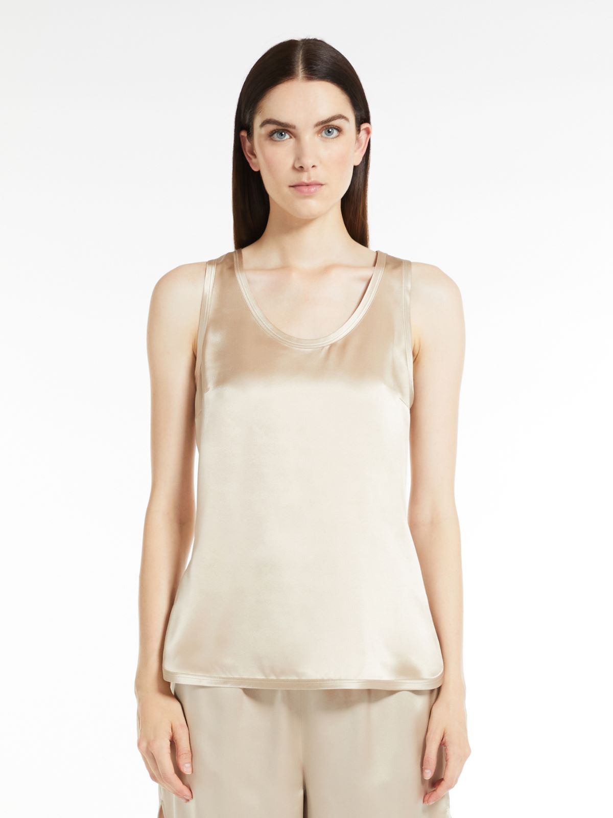 Silk-satin top - BEIGE - Max Mara - 2
