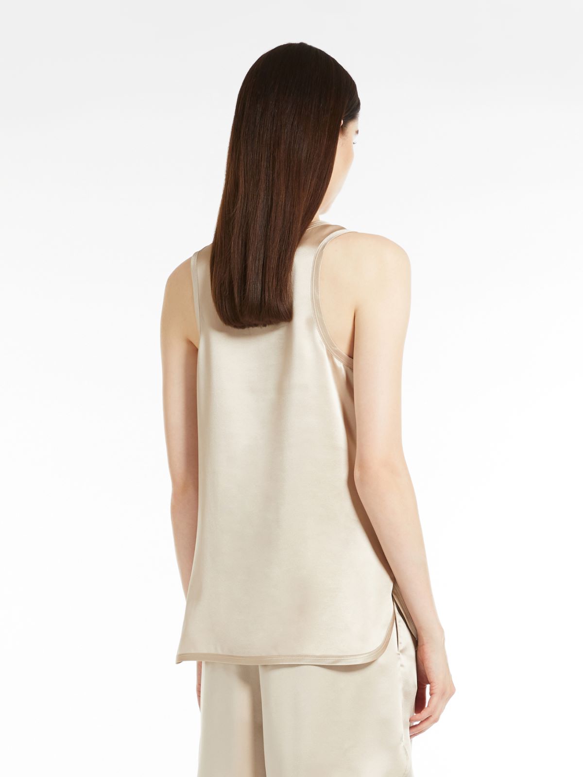 Silk-satin top - BEIGE - Max Mara - 3