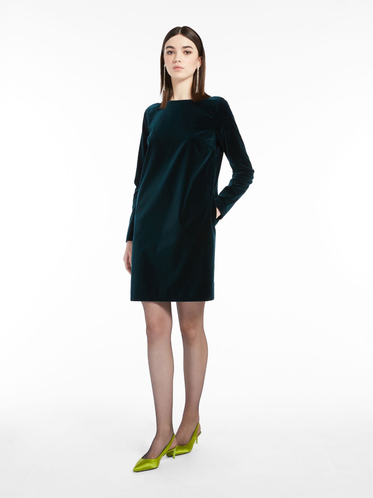 Velvet dress - DARK GREEN - Max Mara