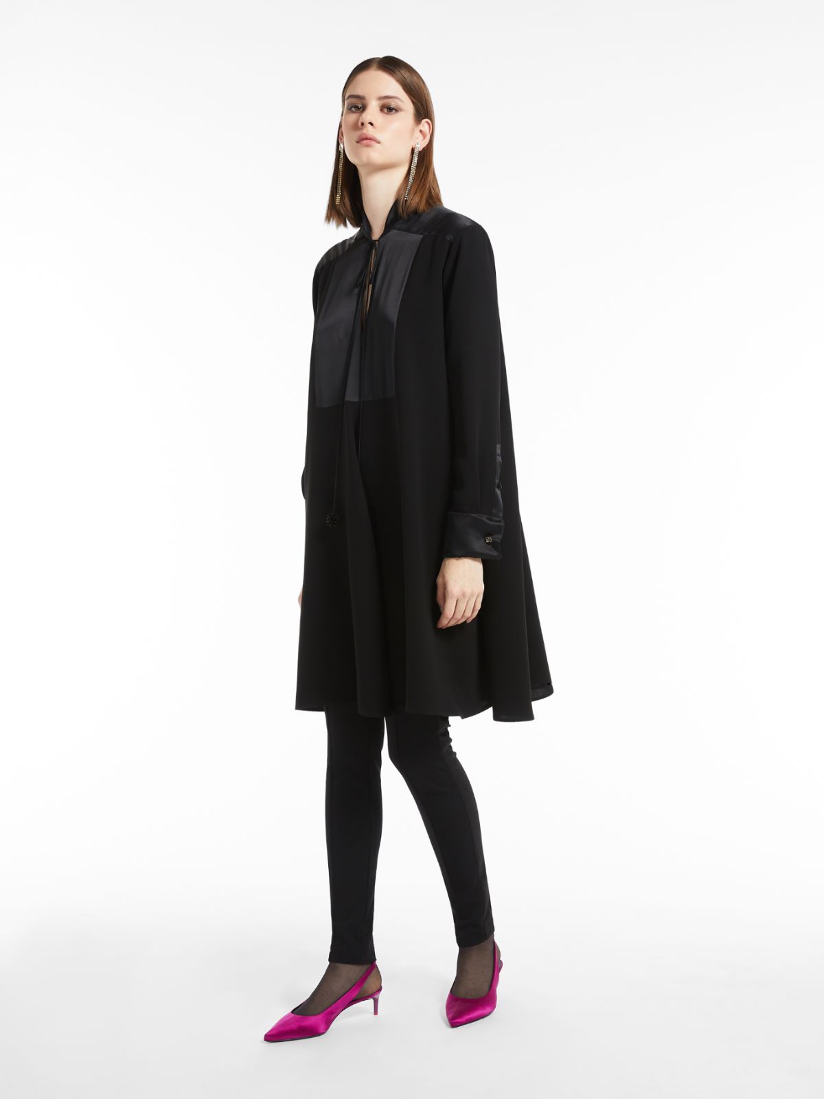 Hemdblusenkleid aus Cady - SCHWARZ - Max Mara