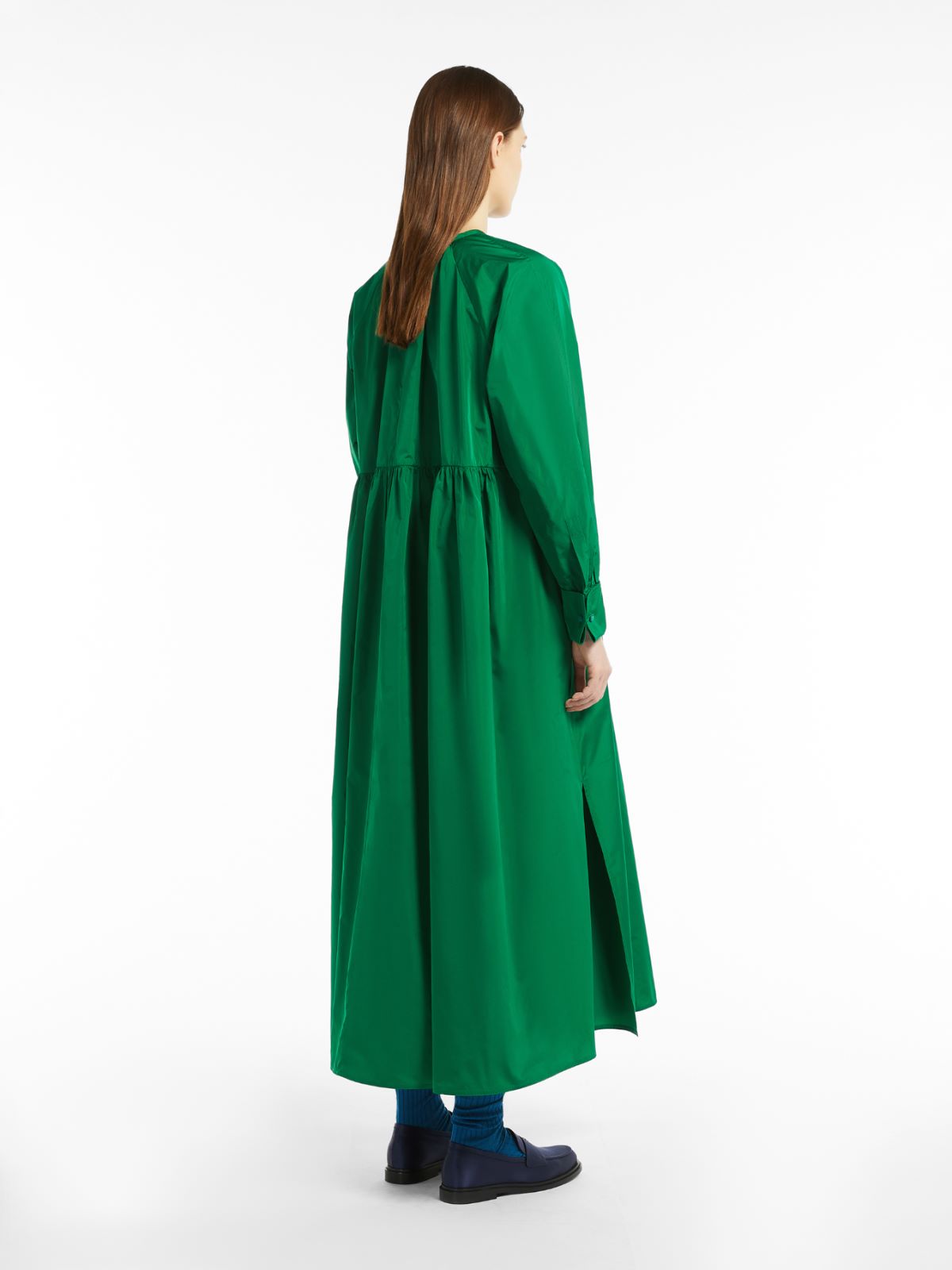 Abito in taffetà di seta - VERDE SMERALDO - Max Mara - 3