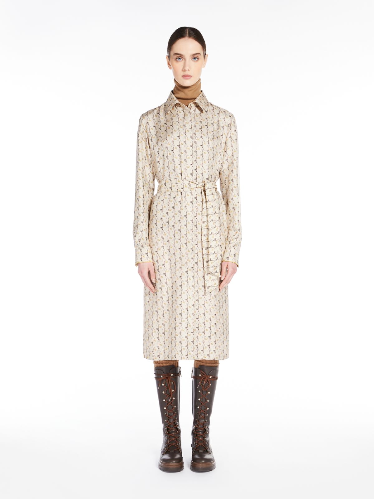 Abito chemisier in seta stampata - ALBINO - Max Mara - 2