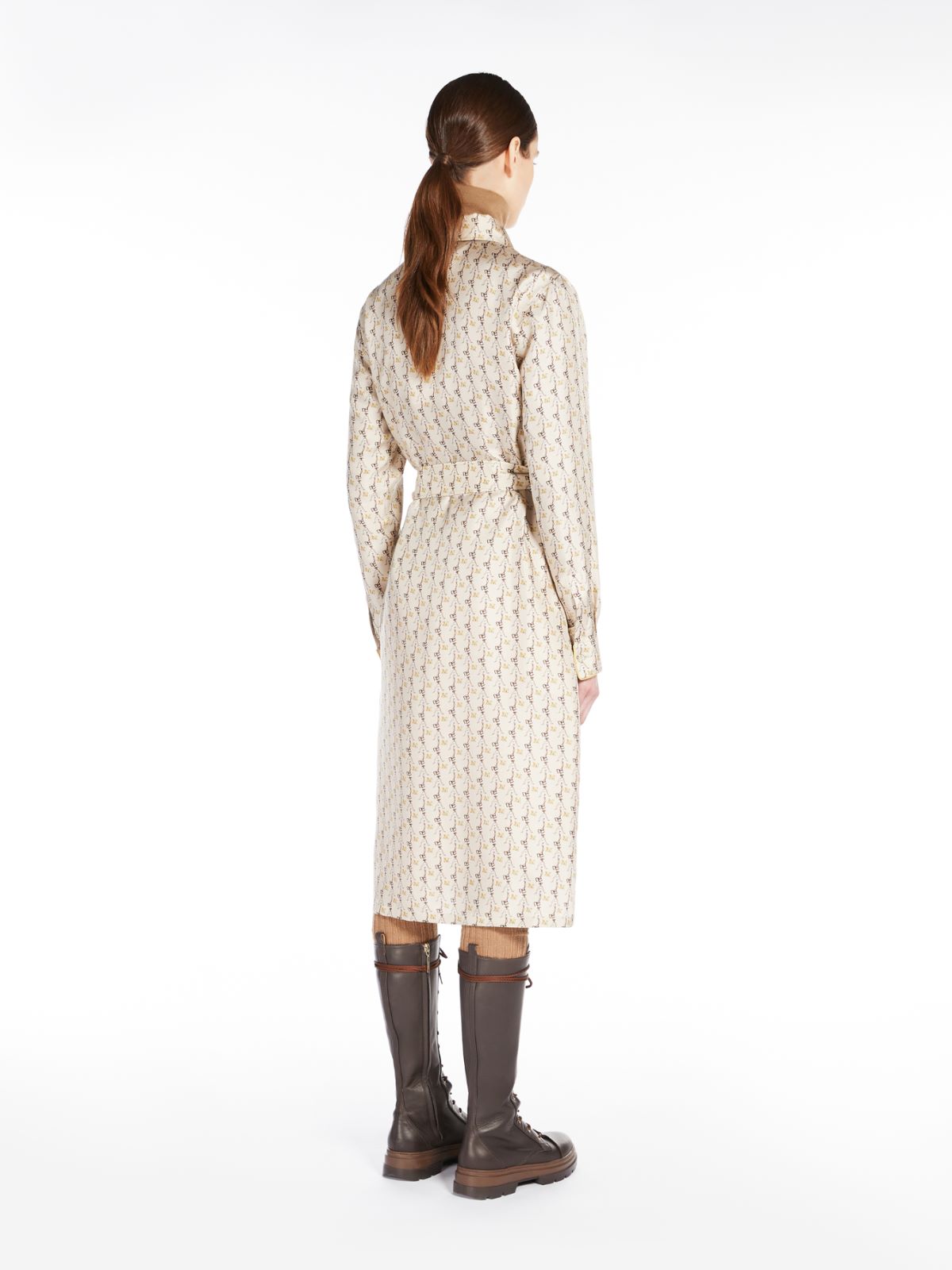 Abito chemisier in seta stampata - ALBINO - Max Mara - 3