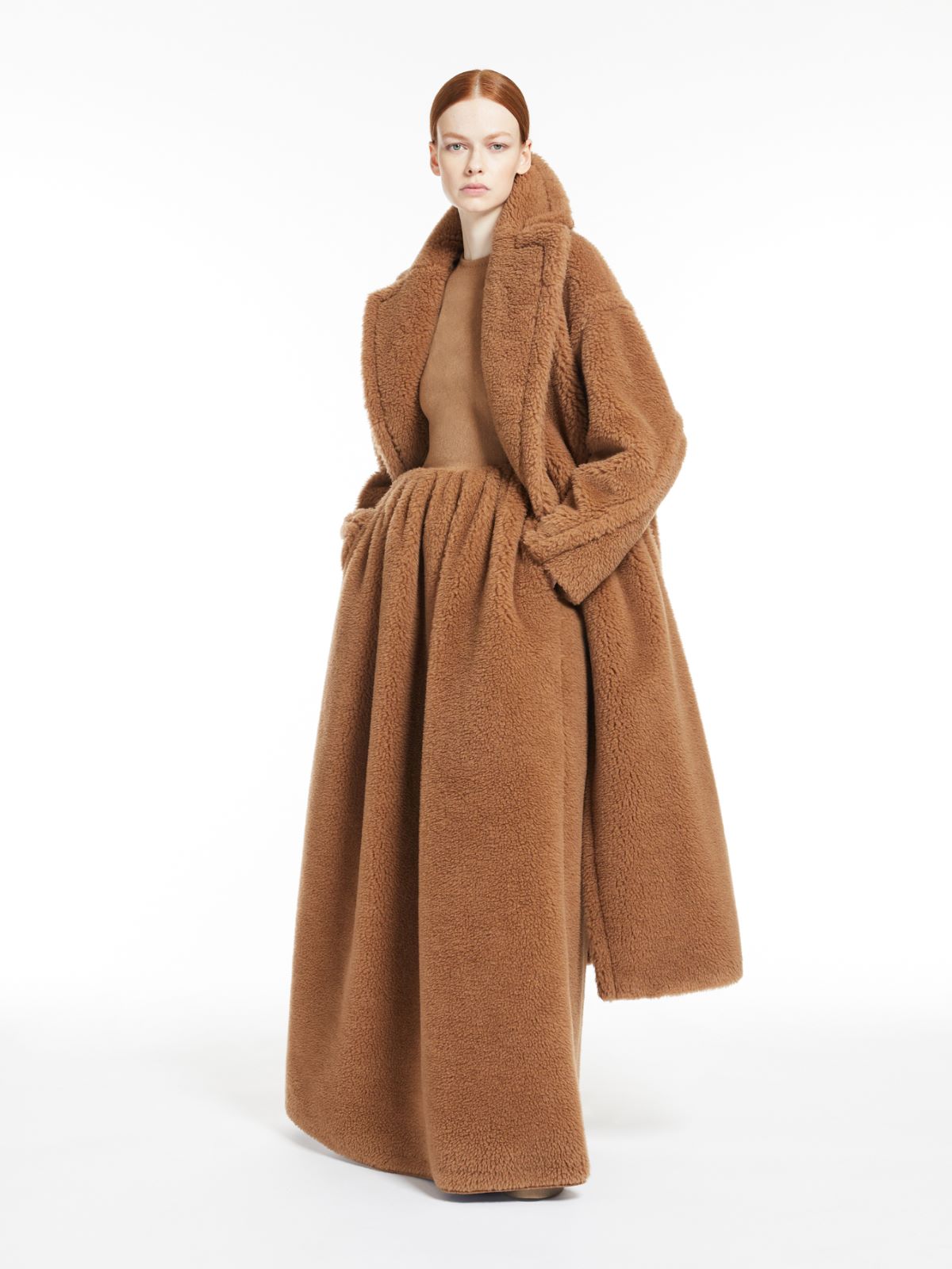 Vestido de camello y tejido Teddy - CAMEL - Max Mara