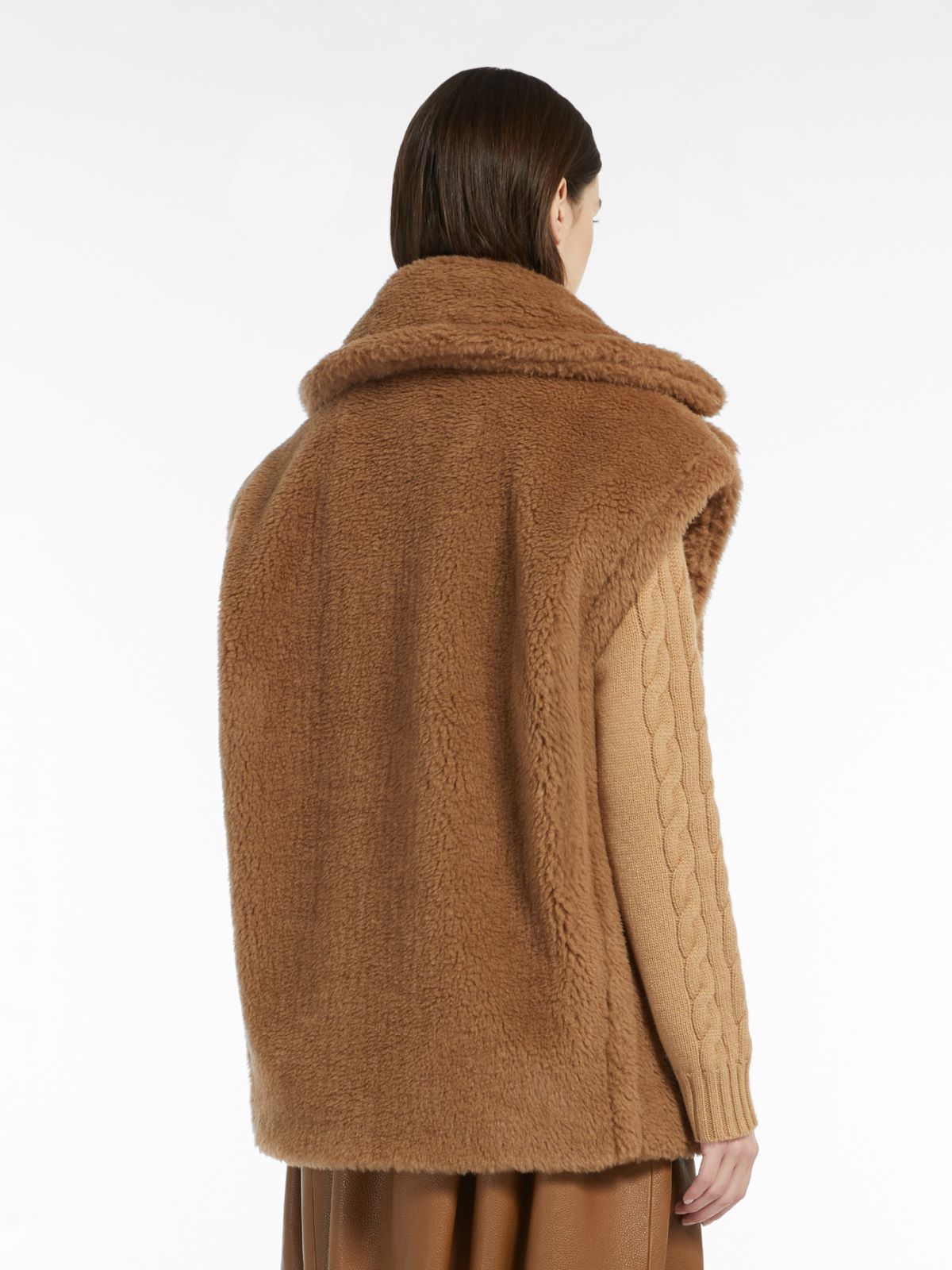 Teddy fabric gilet - CAMEL - Max Mara - 3