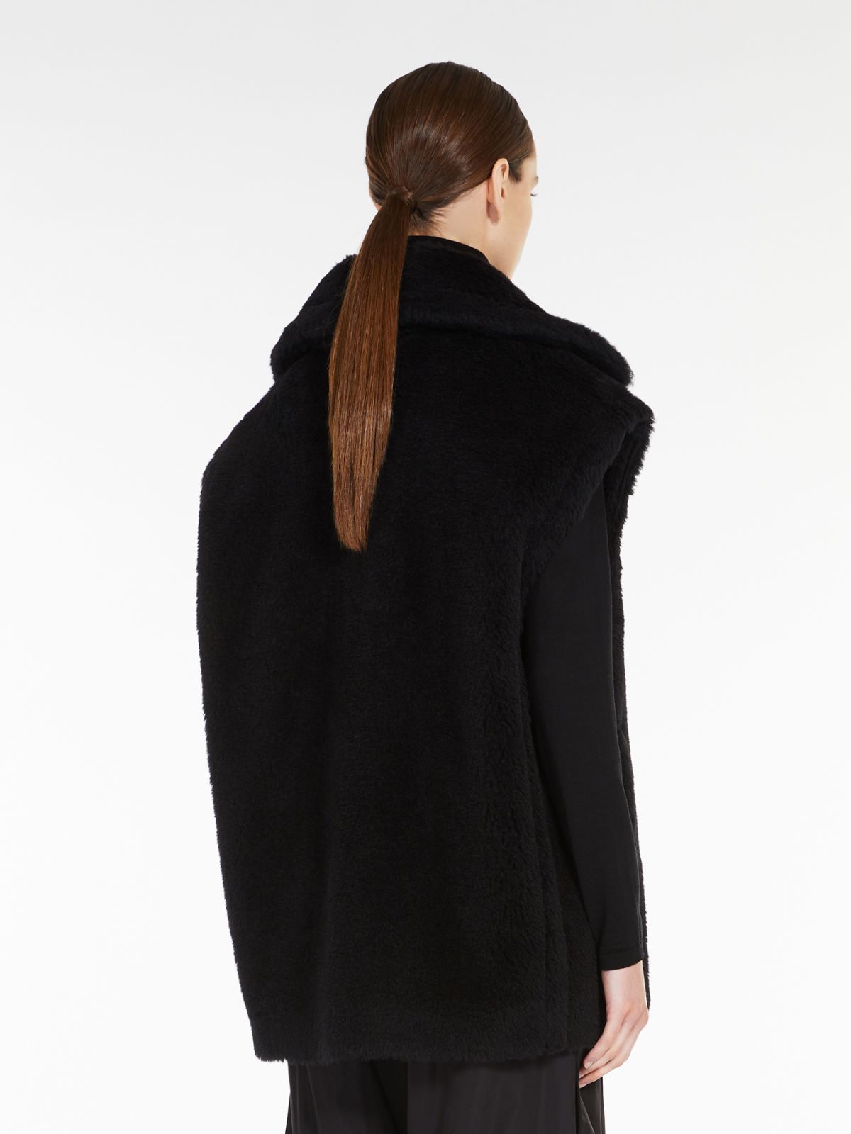 Teddy fabric gilet - BLACK - Max Mara - 3