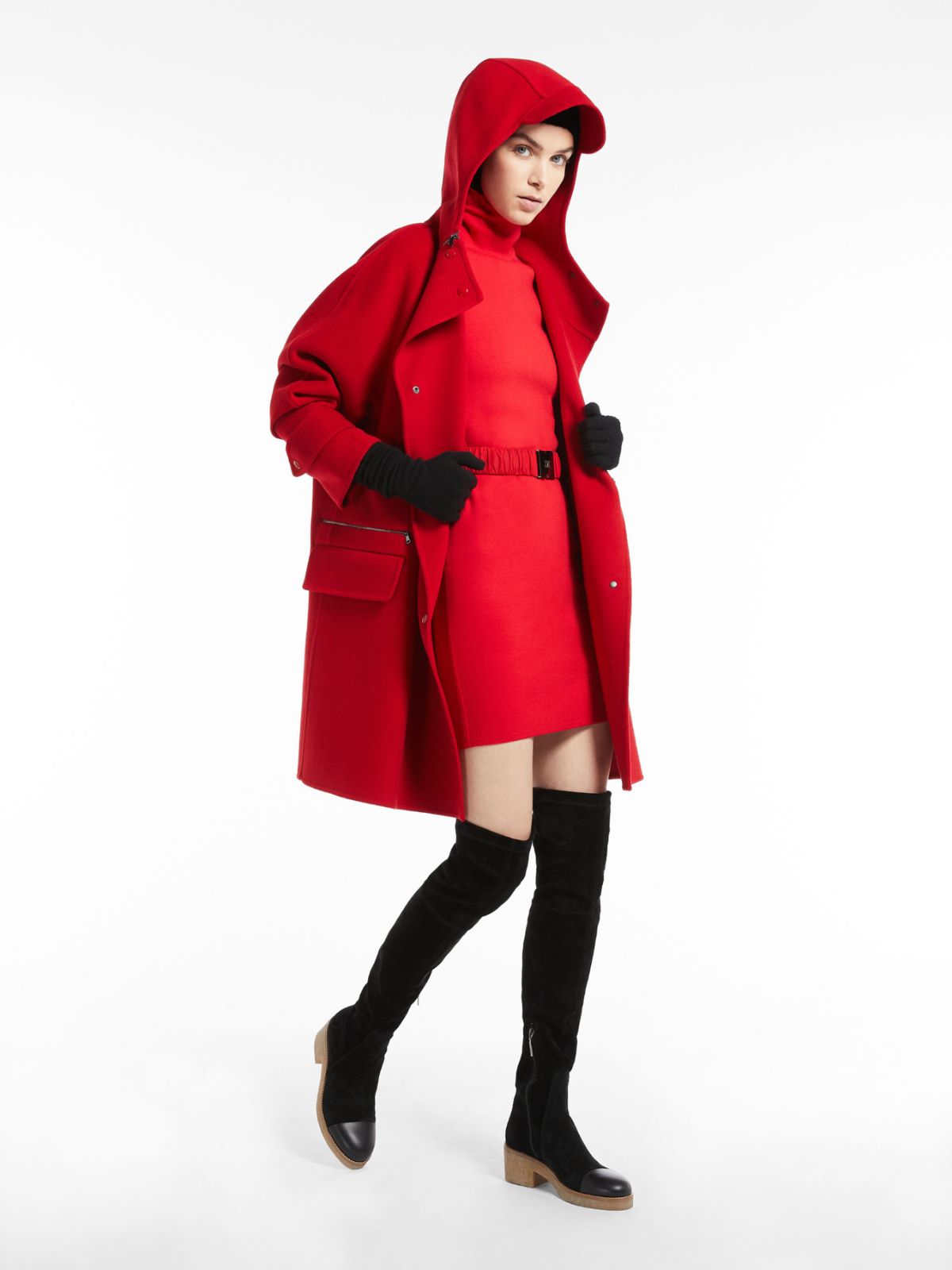 Wool knit dress - RED - Max Mara