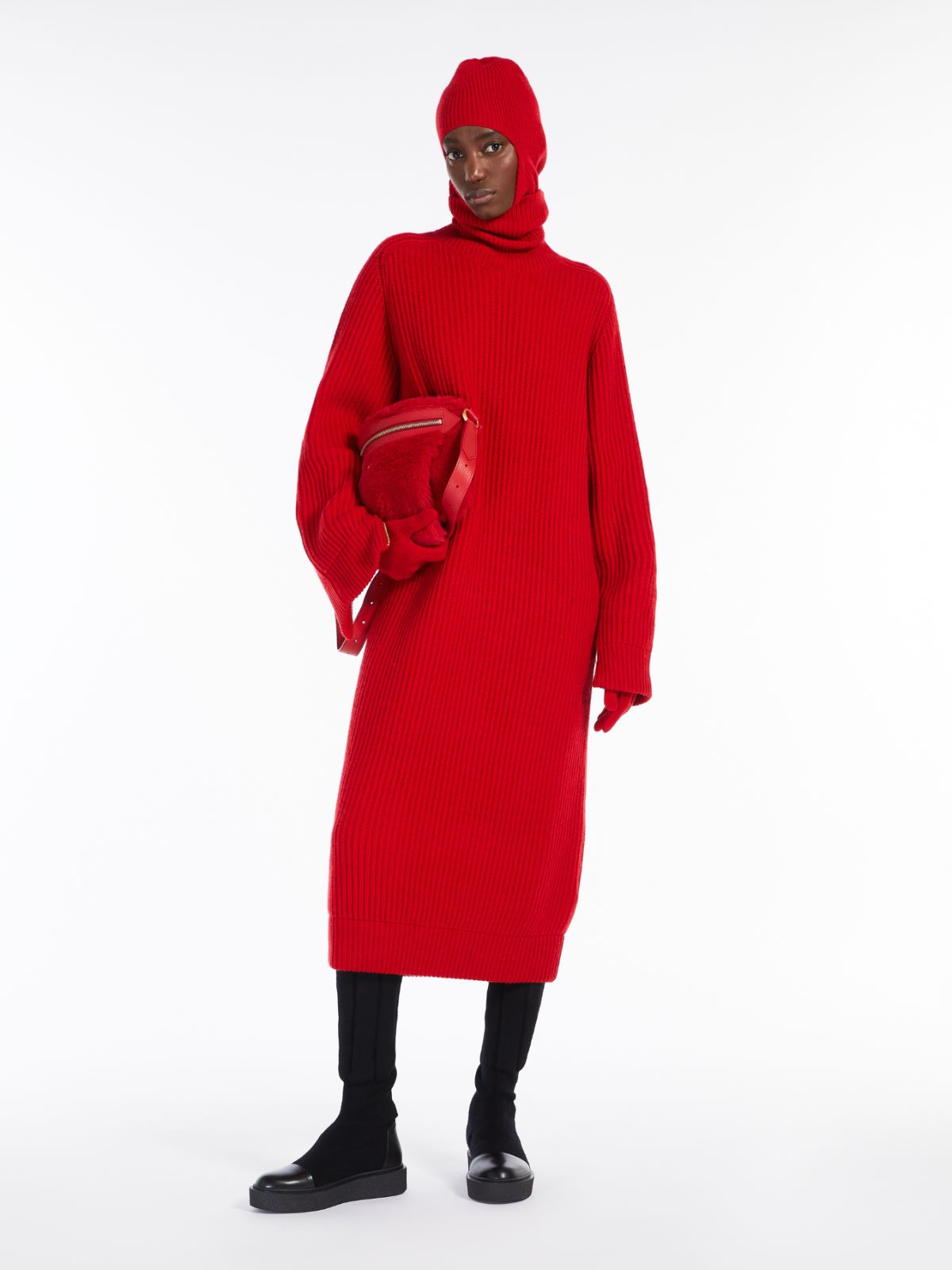 Wool and cashmere dress - RED - Max Mara