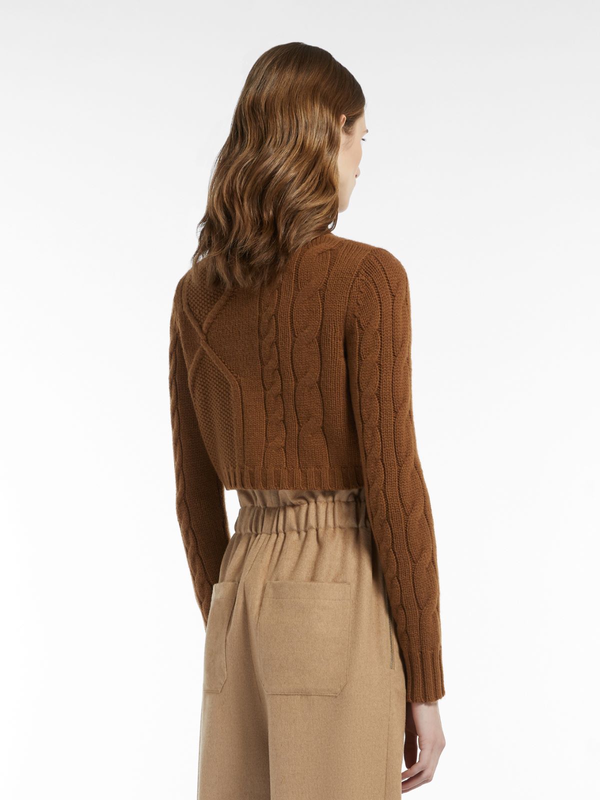 Wool and cashmere cardigan - TOBACCO - Max Mara - 3