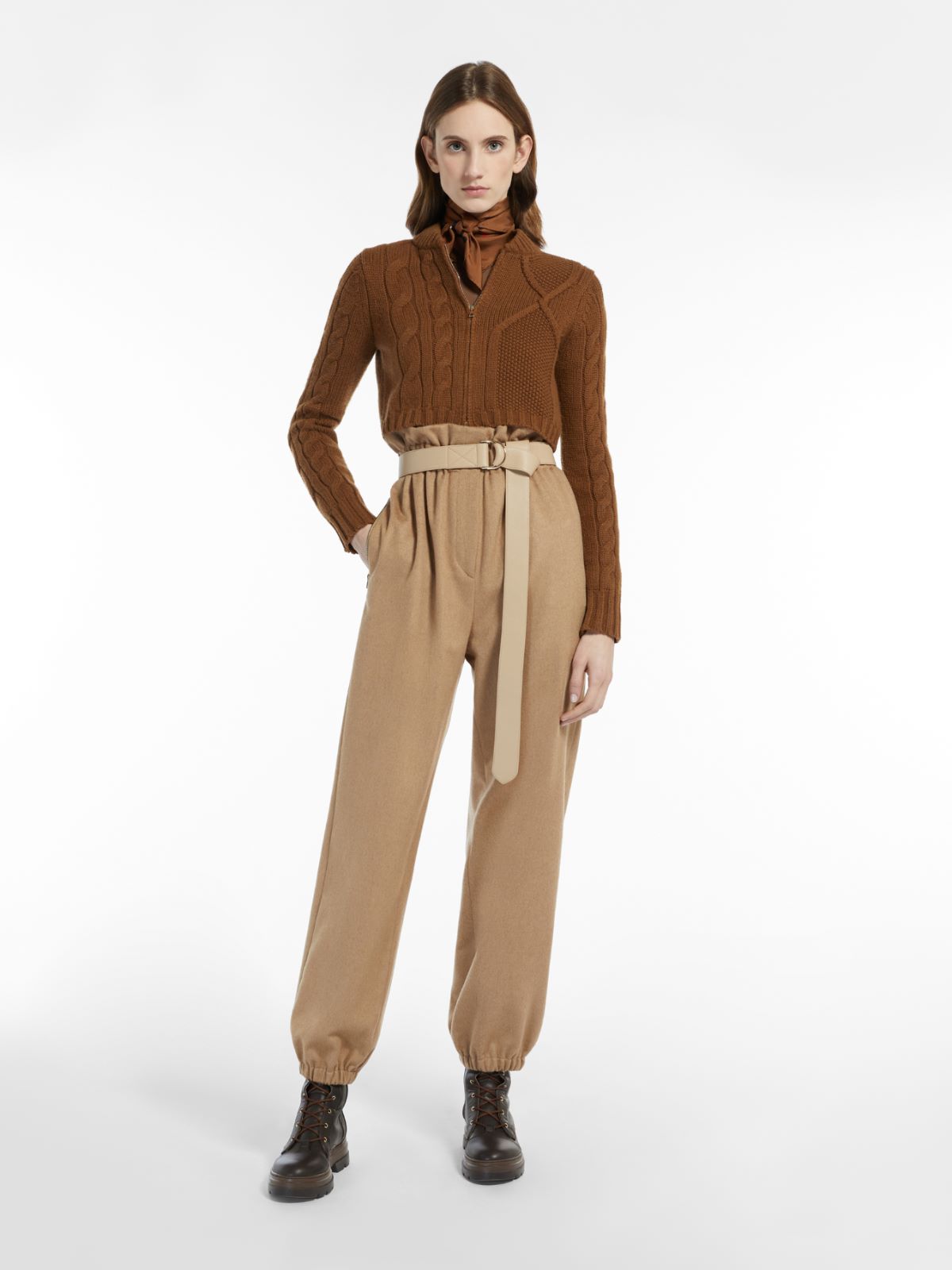 Wool and cashmere cardigan - TOBACCO - Max Mara