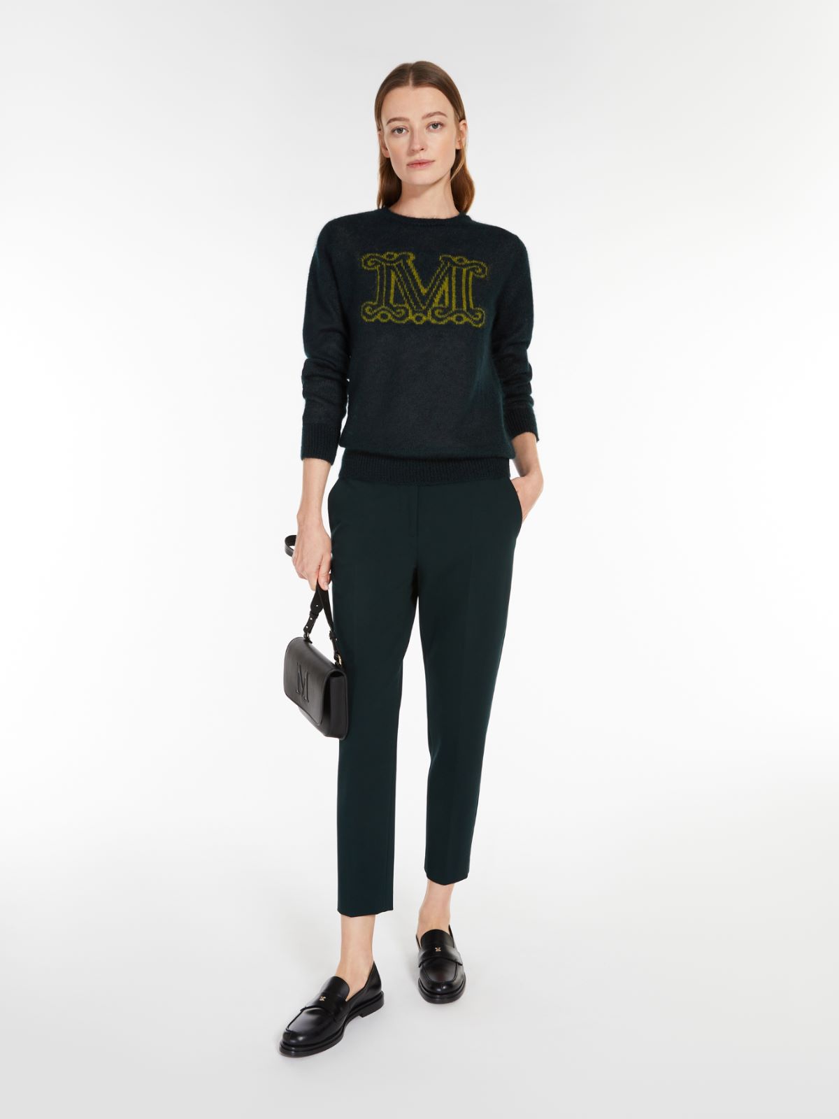 Wool and mohair pullover - DARK GREEN - Max Mara