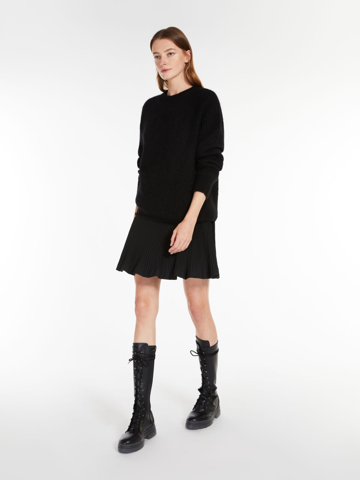 Wool and mohair pullover - BLACK - Max Mara