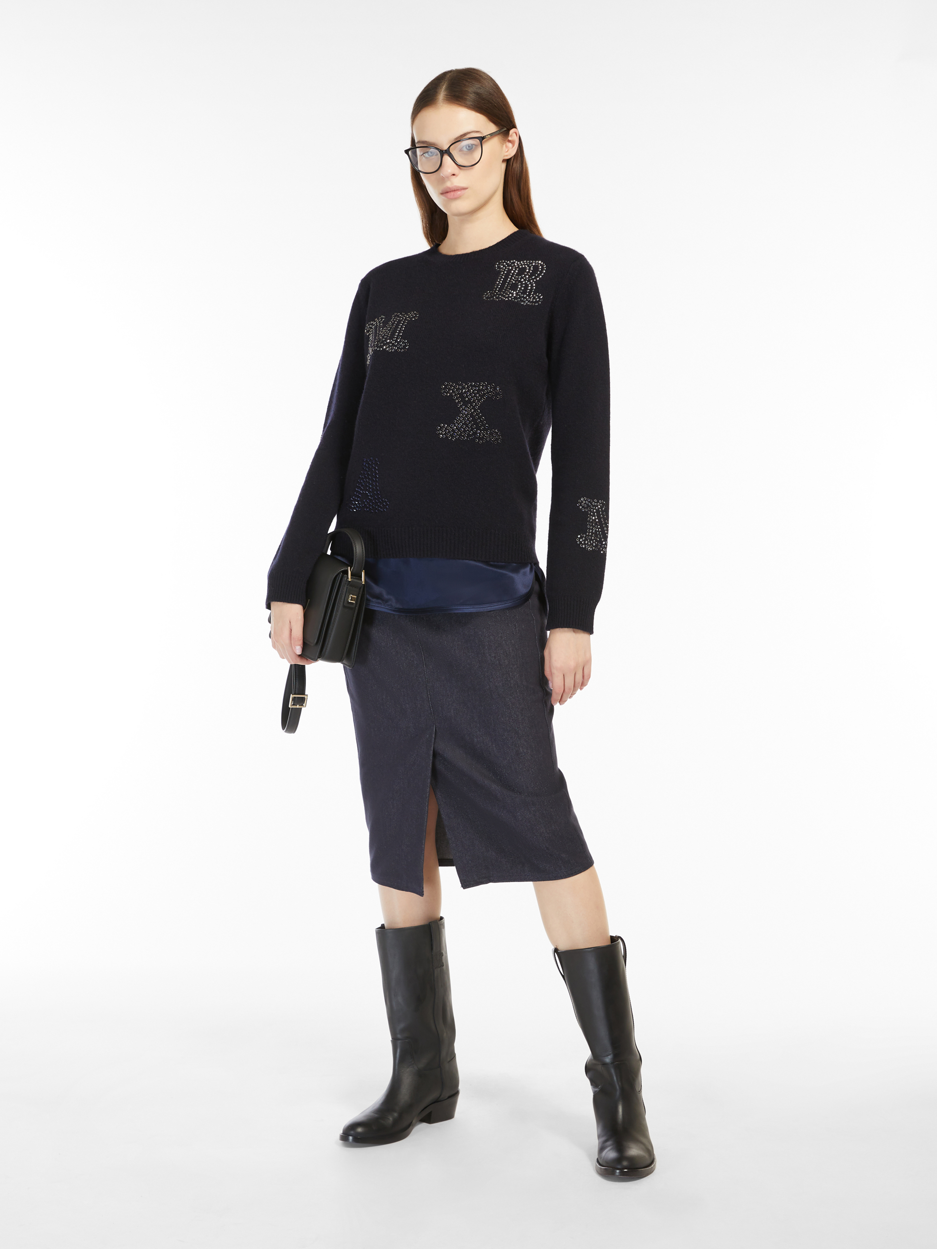 Cashmere jumper, ultramarine | \