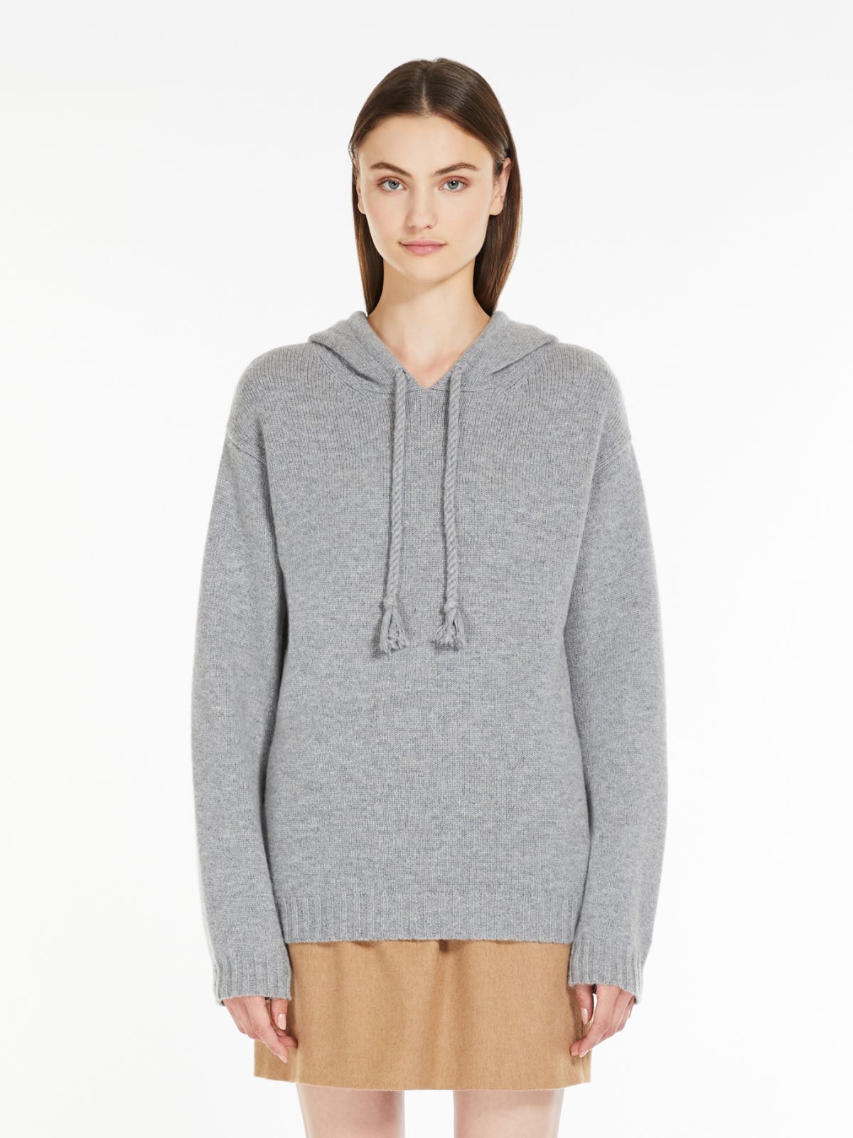 Wool and cashmere sweatshirt - LIGHT GREY - Max Mara - 2