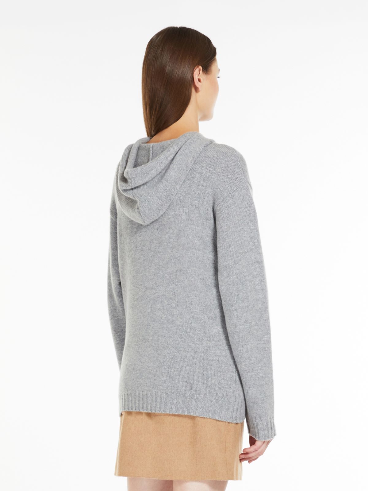 Wool and cashmere sweatshirt - LIGHT GREY - Max Mara - 3