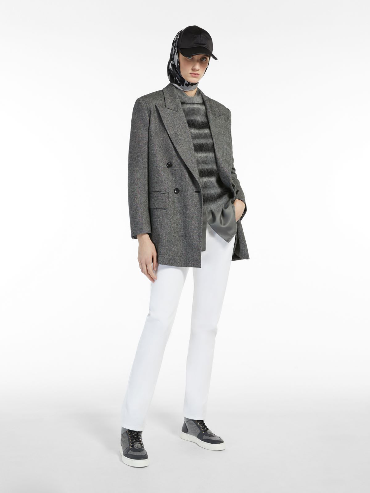 Pullover aus Wolle und Mohair - DUNKELGRAU - Max Mara