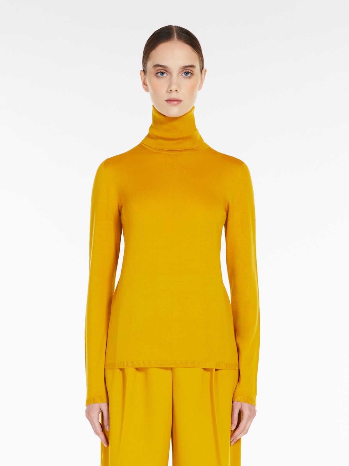 Rollkragenpullover aus Wolle - GELB - Max Mara - 2