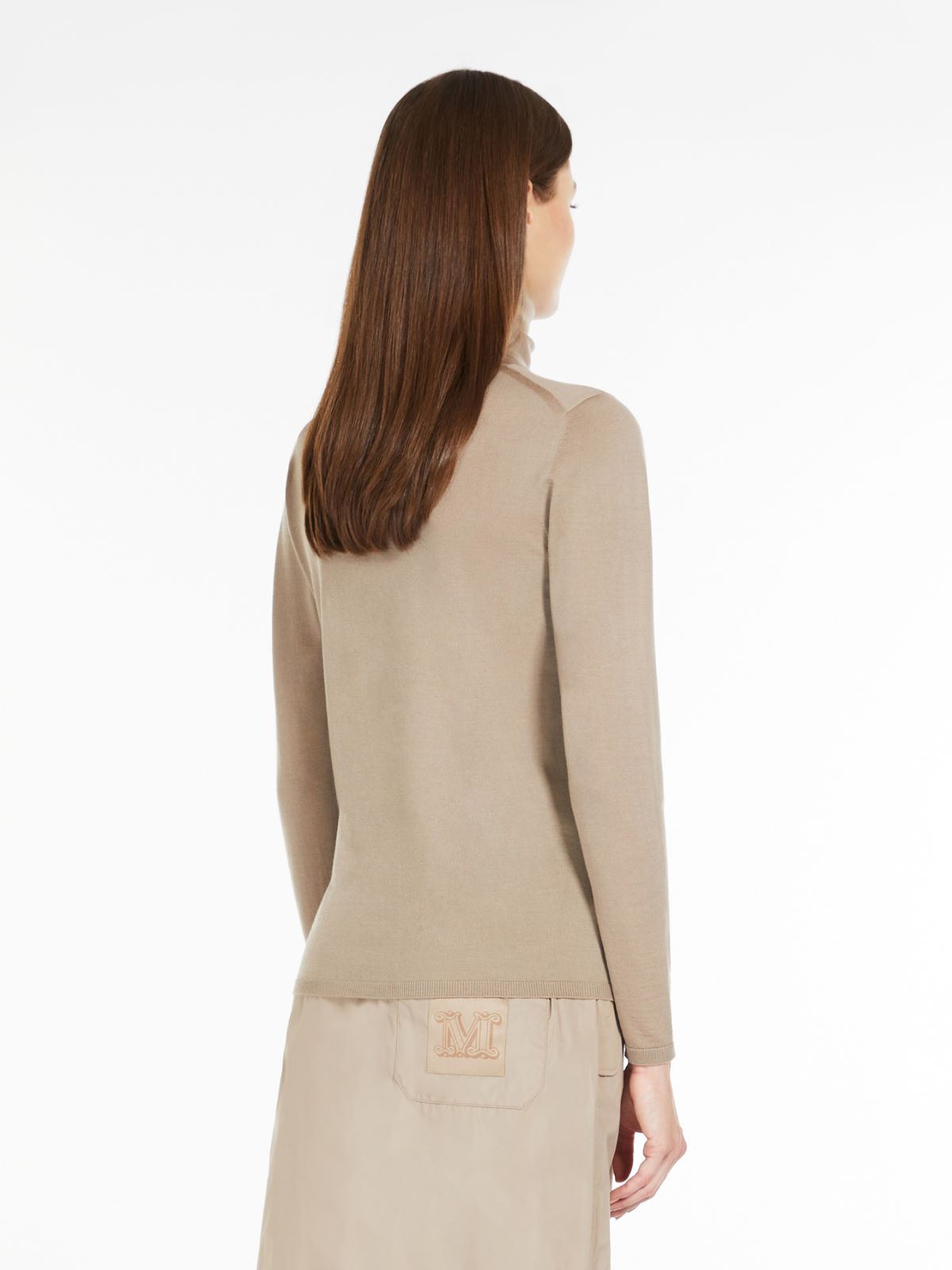 Wool turtleneck - HAZELNUT BROWN - Max Mara - 3