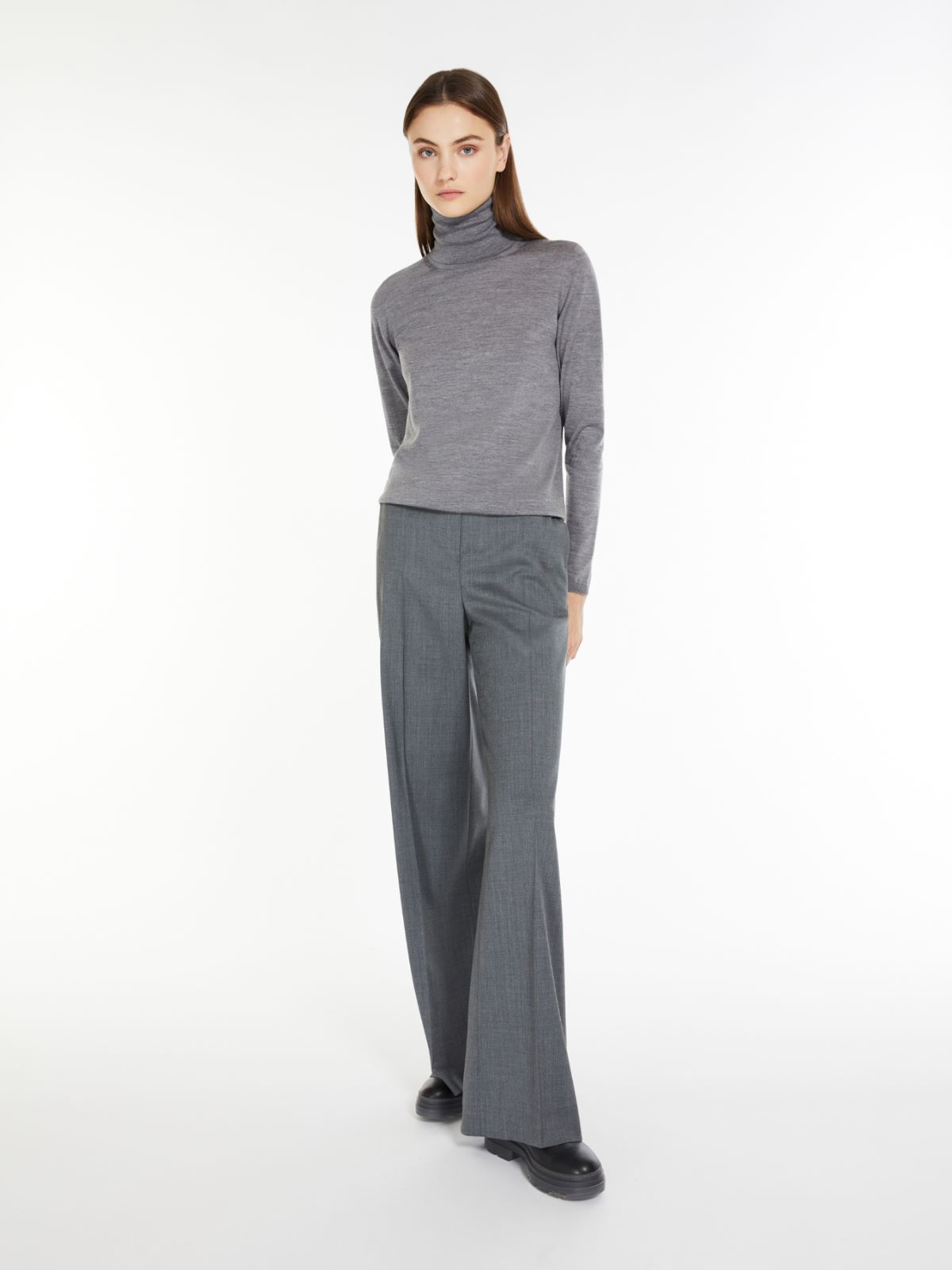 Wool turtleneck - LIGHT GREY - Max Mara
