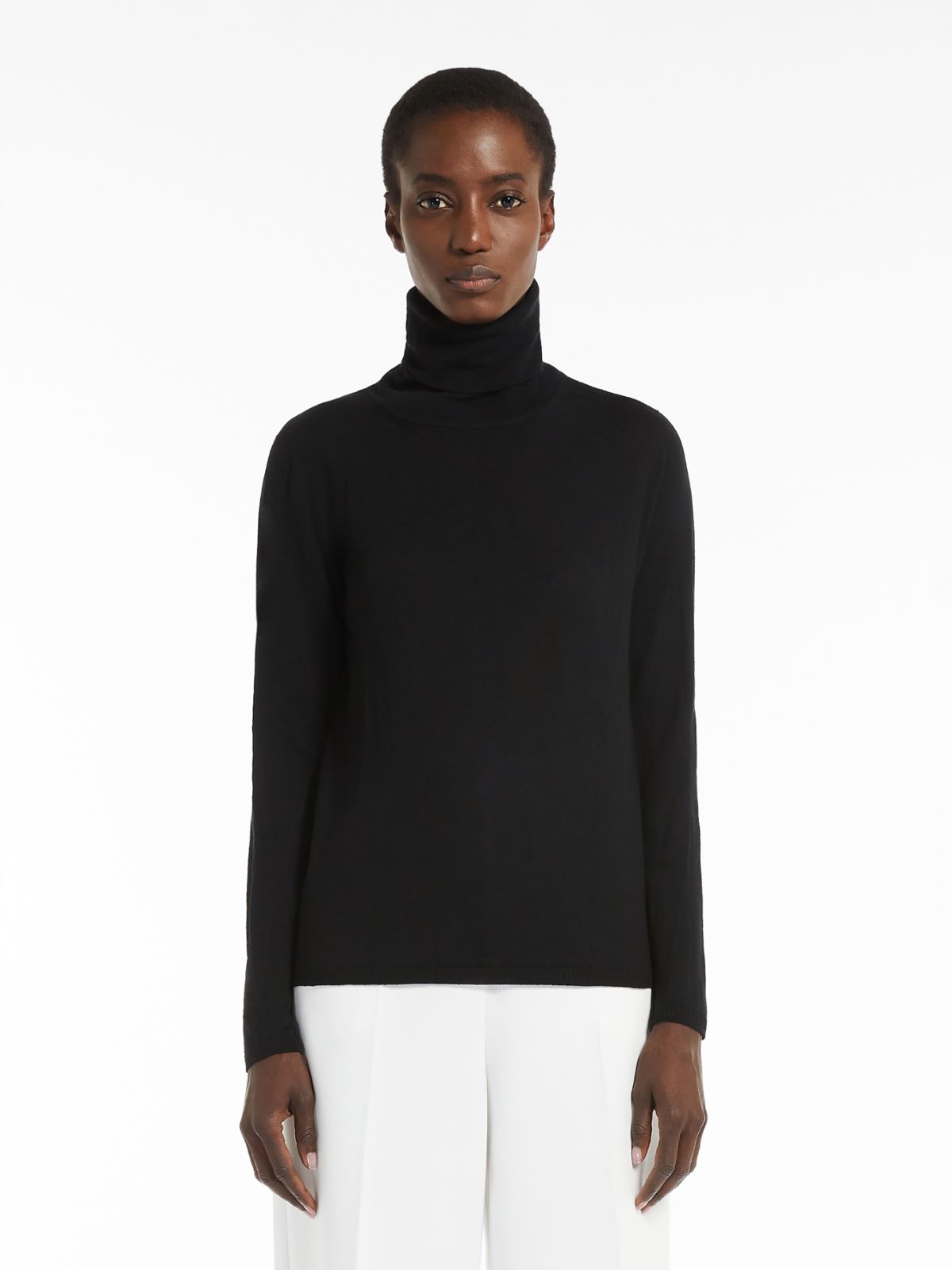 Rollkragenpullover aus Wolle - SCHWARZ - Max Mara - 2