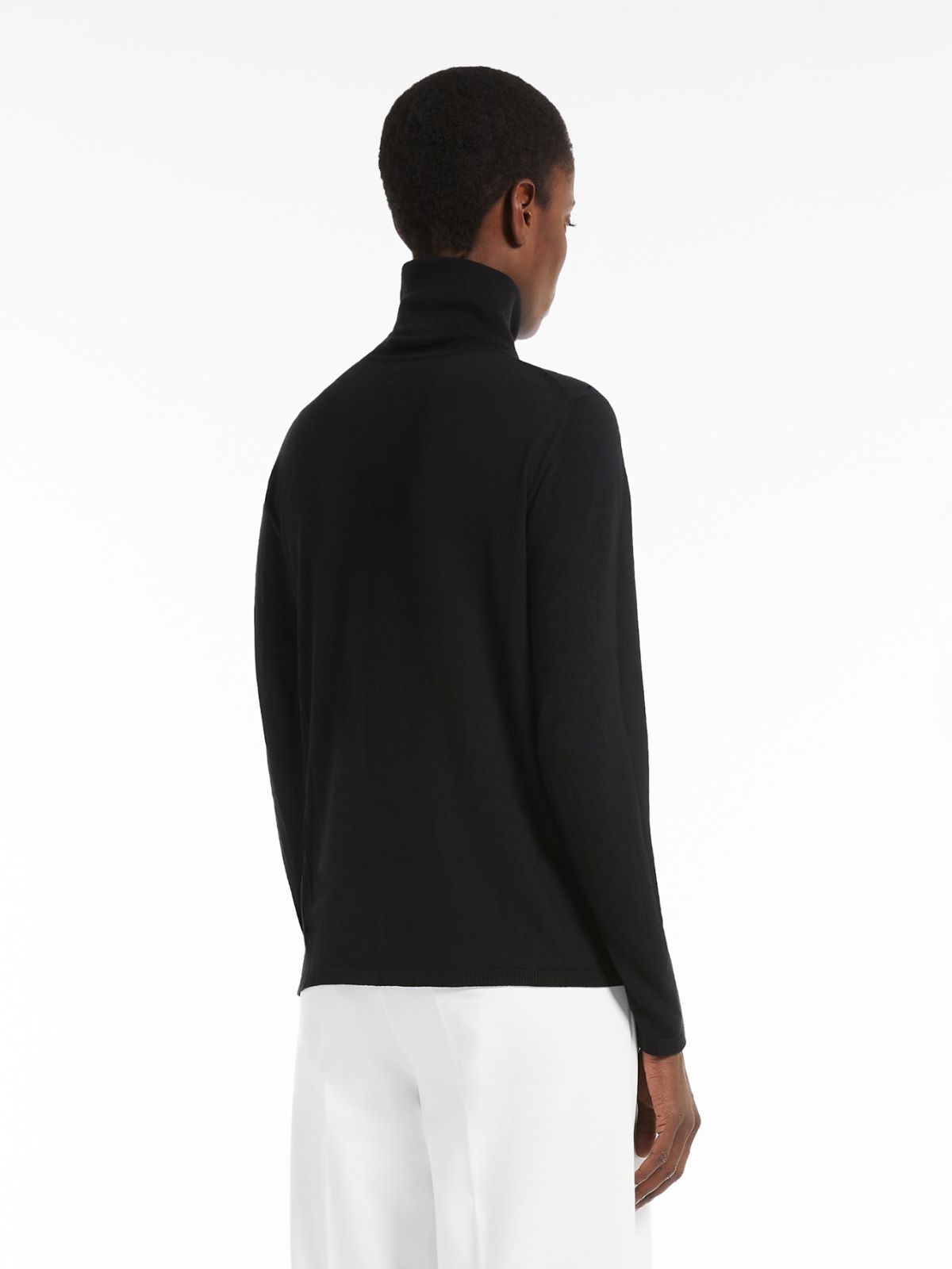 Rollkragenpullover aus Wolle - SCHWARZ - Max Mara - 3