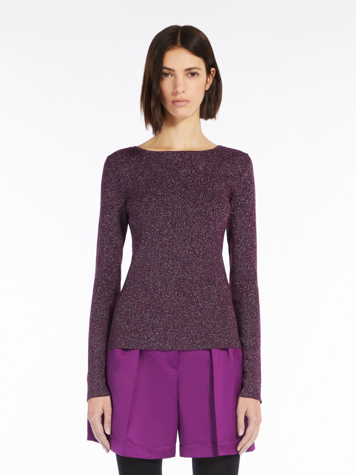 Pullover aus Lurex-Wolle - NACHTBLAU - Max Mara - 2