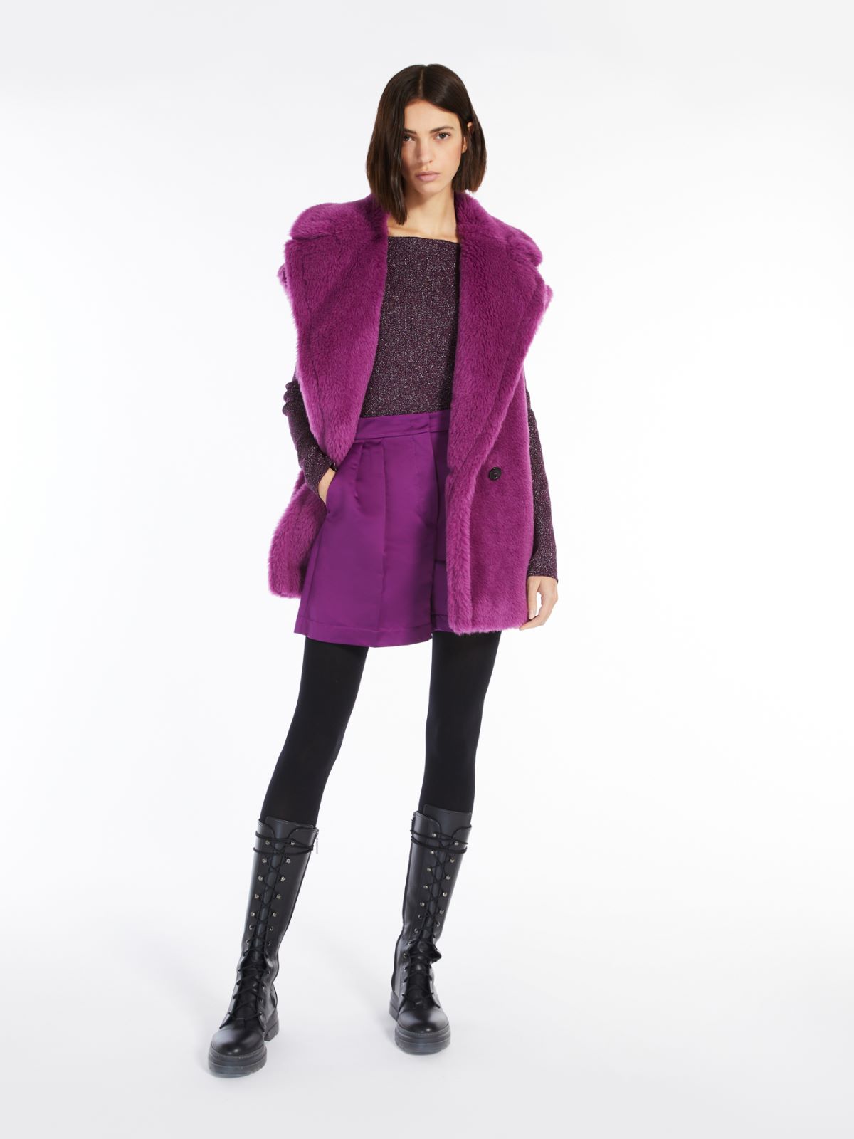 Pullover aus Lurex-Wolle - NACHTBLAU - Max Mara