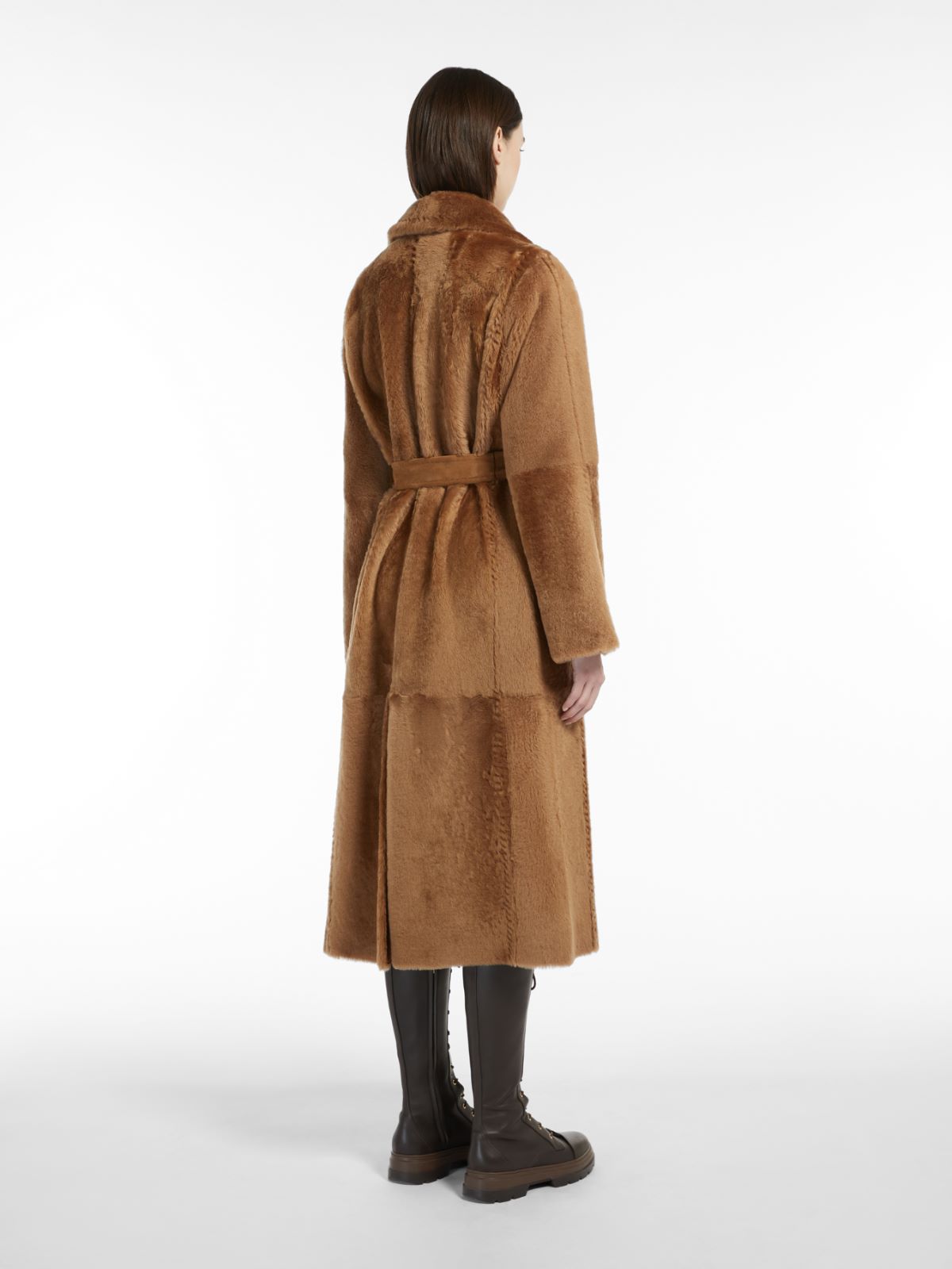 Manuela Icon Coat in sheepskin - TOBACCO - Max Mara - 3