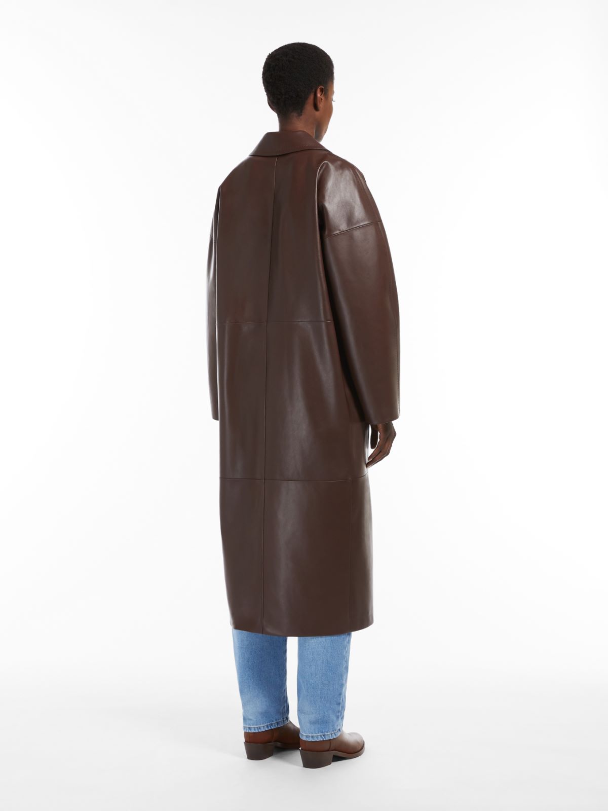 101801 Icon Coat in nappa leather - DARK BROWN - Max Mara - 3