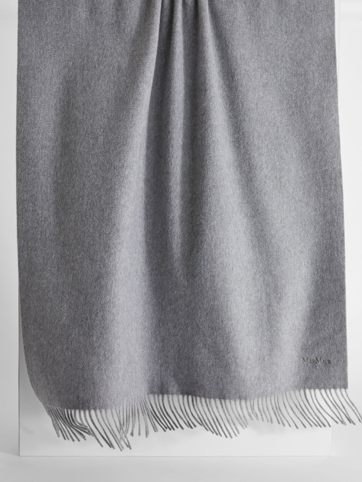 Cashmere scarf - LIGHT GREY - Max Mara