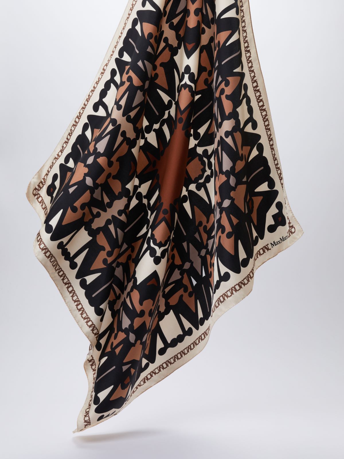 Printed silk foulard - CAMEL - Max Mara