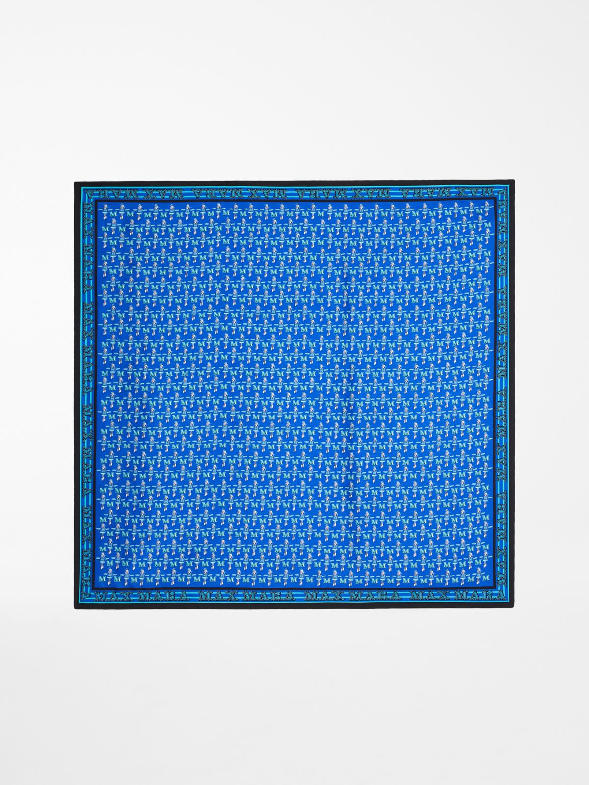 Printed silk foulard - CORNFLOWER BLUE - Max Mara