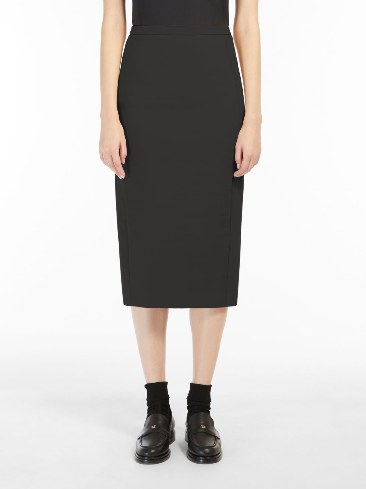 Jersey and cotton skirt - BLACK - Max Mara - 2