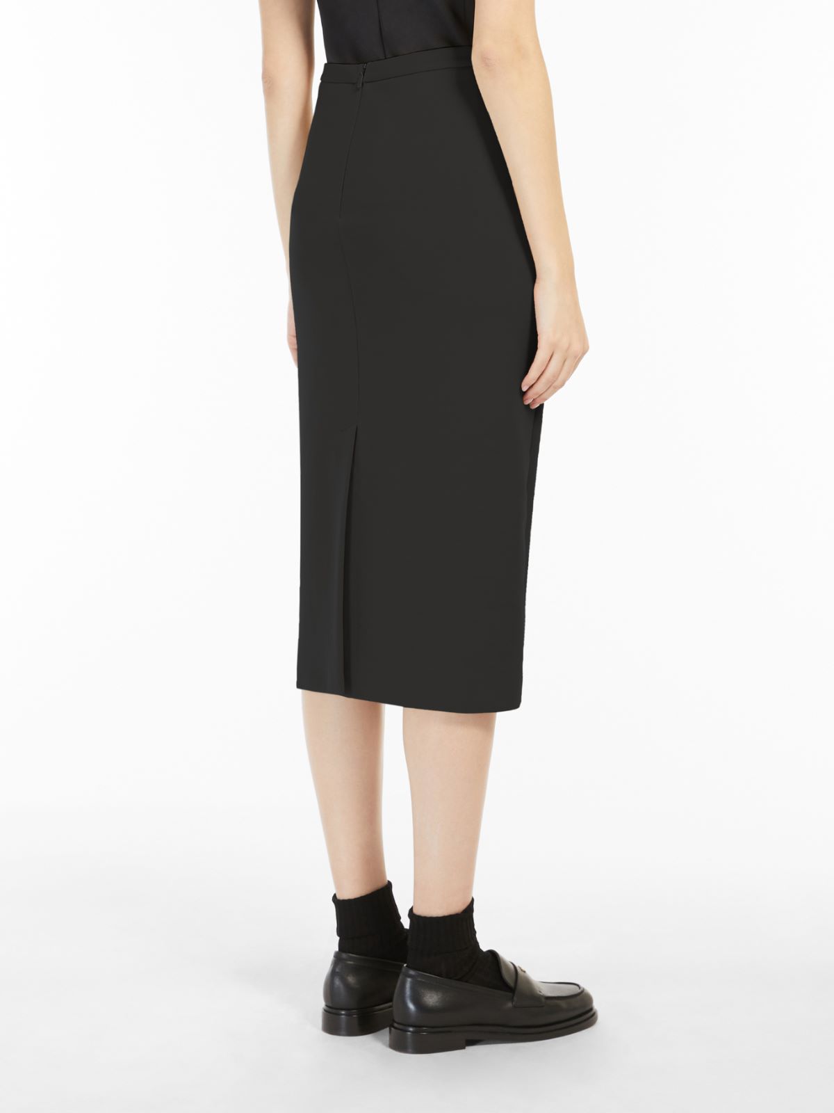 Jersey and cotton skirt - BLACK - Max Mara - 3