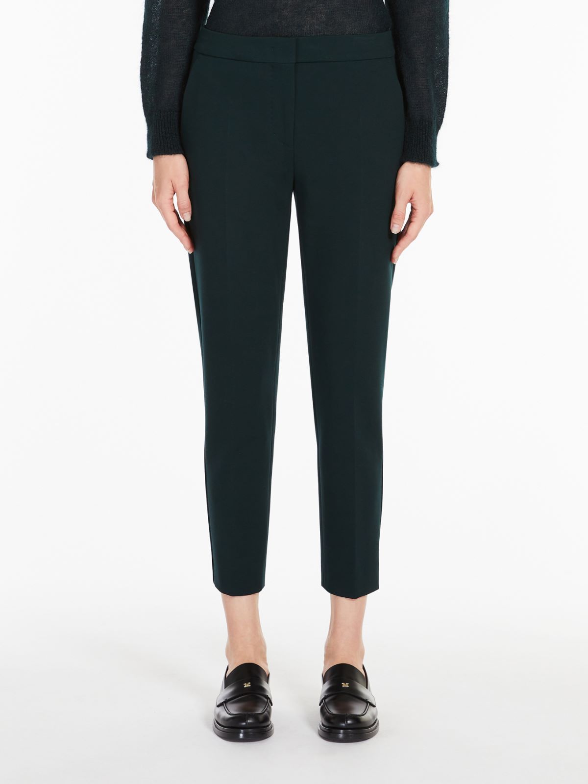Viscose jersey trousers - DARK GREEN - Max Mara - 2