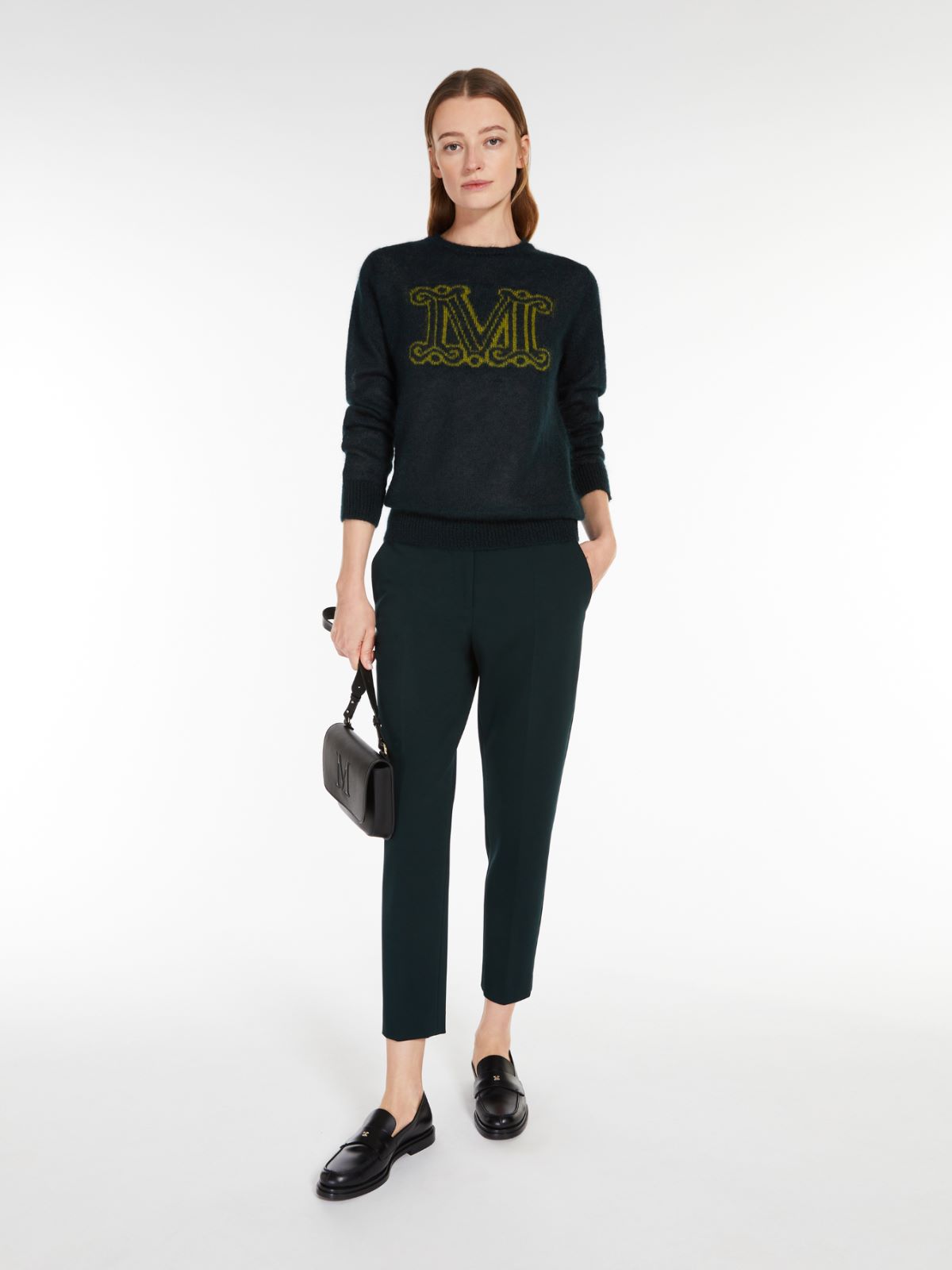 Viscose jersey trousers - DARK GREEN - Max Mara