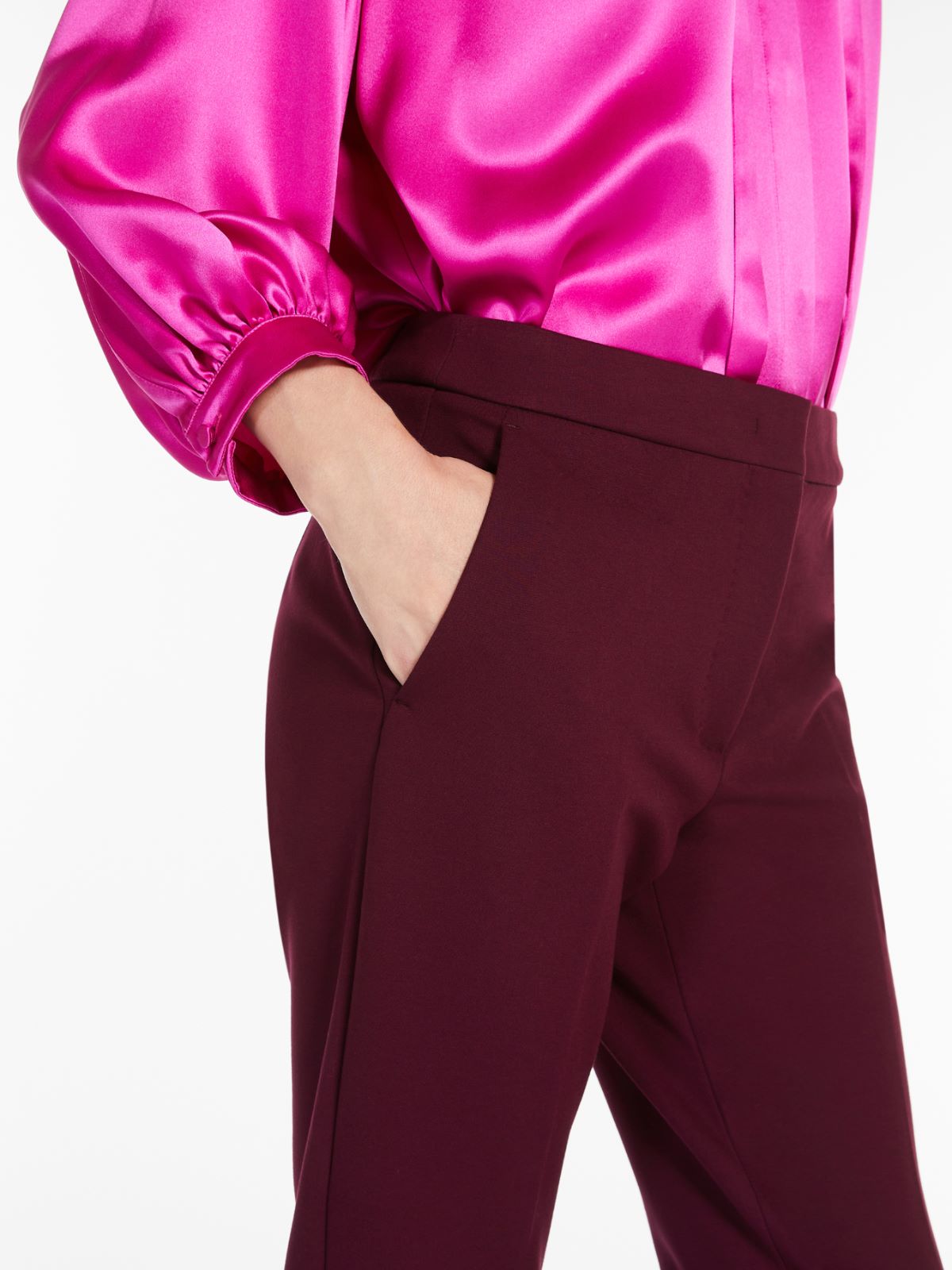 Viscose jersey trousers - BORDEAUX - Max Mara - 4