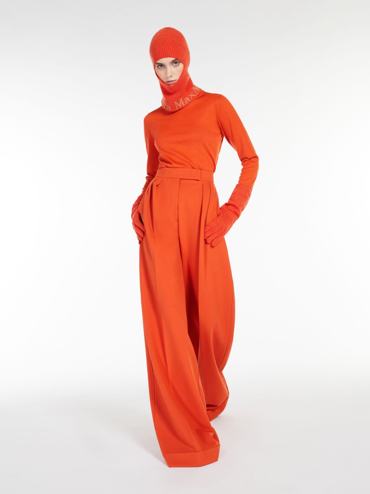 Viscose jersey trousers - ORANGE - Max Mara