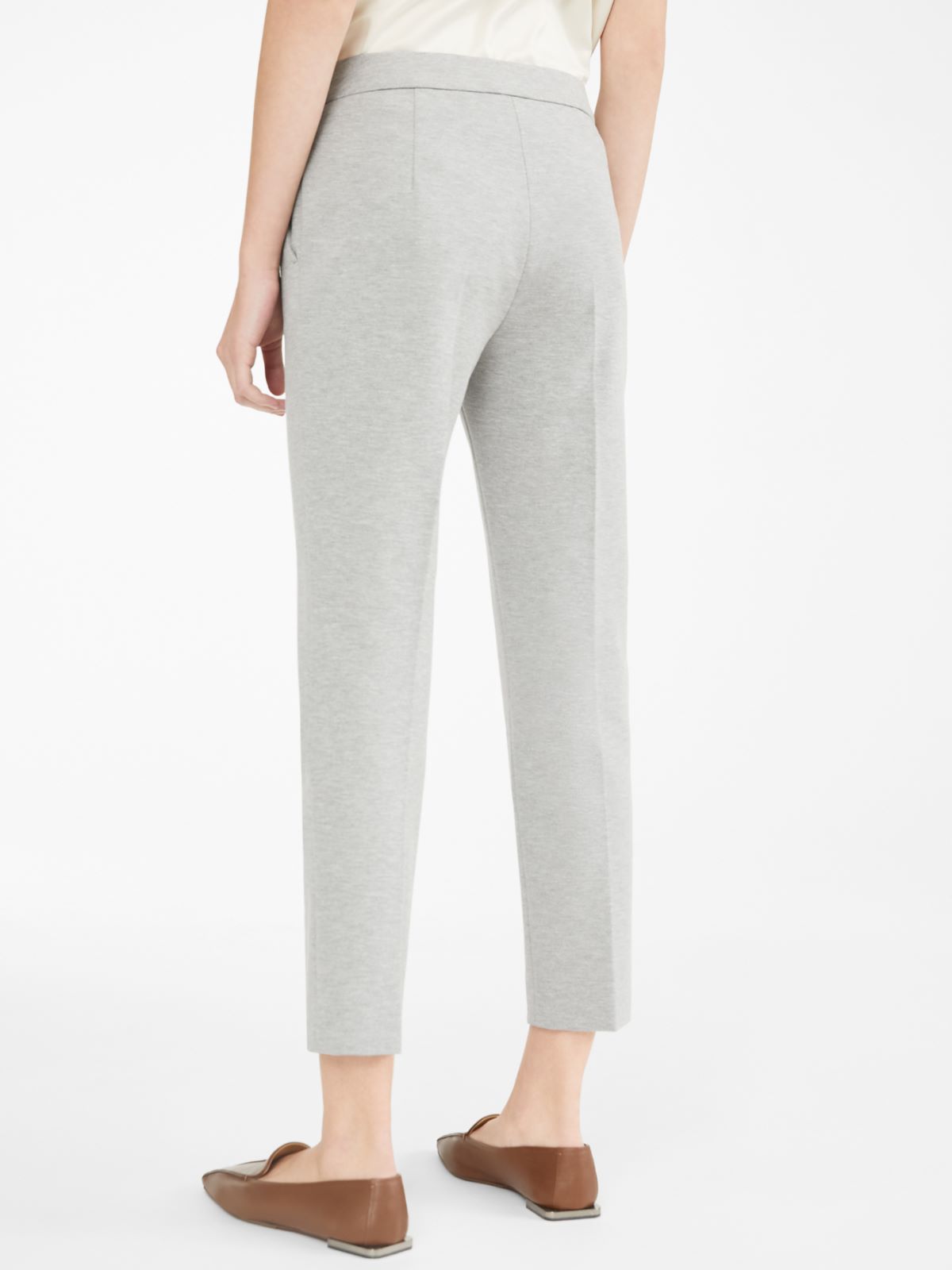Viscose jersey trousers - LIGHT GREY - Max Mara - 3
