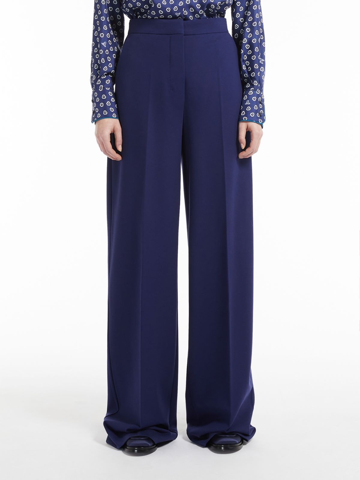 Hose aus Viskosejersey - NACHTBLAU - Max Mara - 2